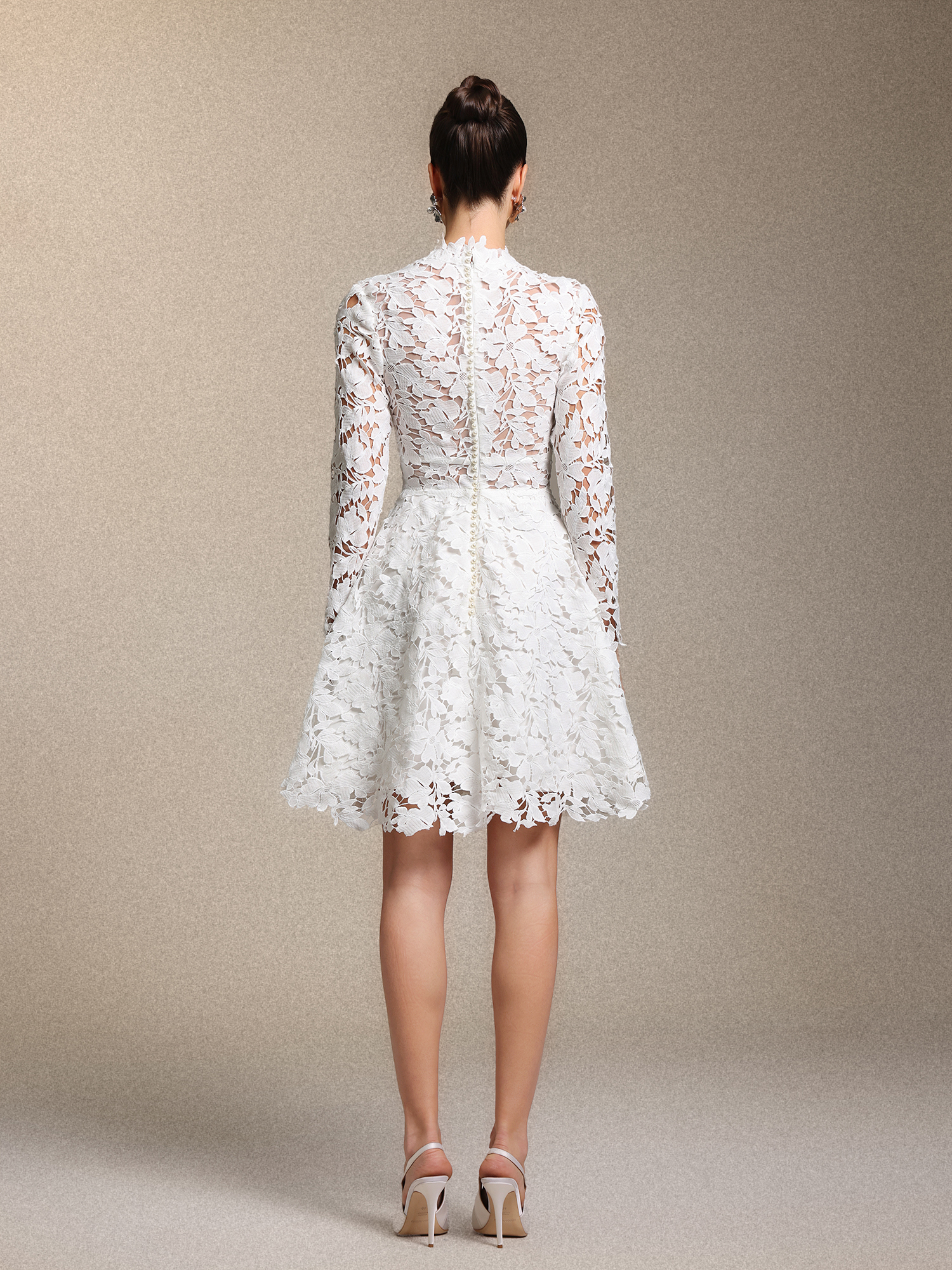 Sweet Chic Long Sleeve Lace Mini Dress