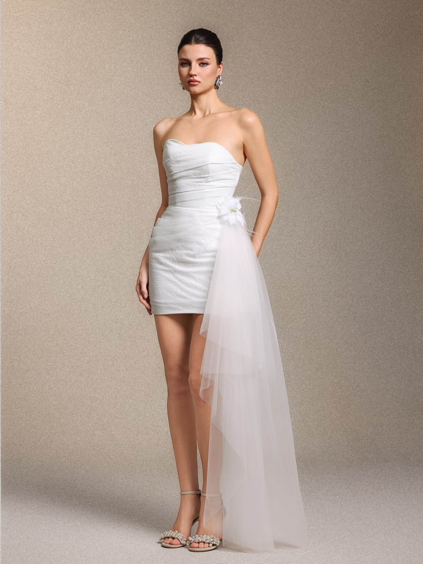 Falae Sleeveless Sequin Floral Mini Dress