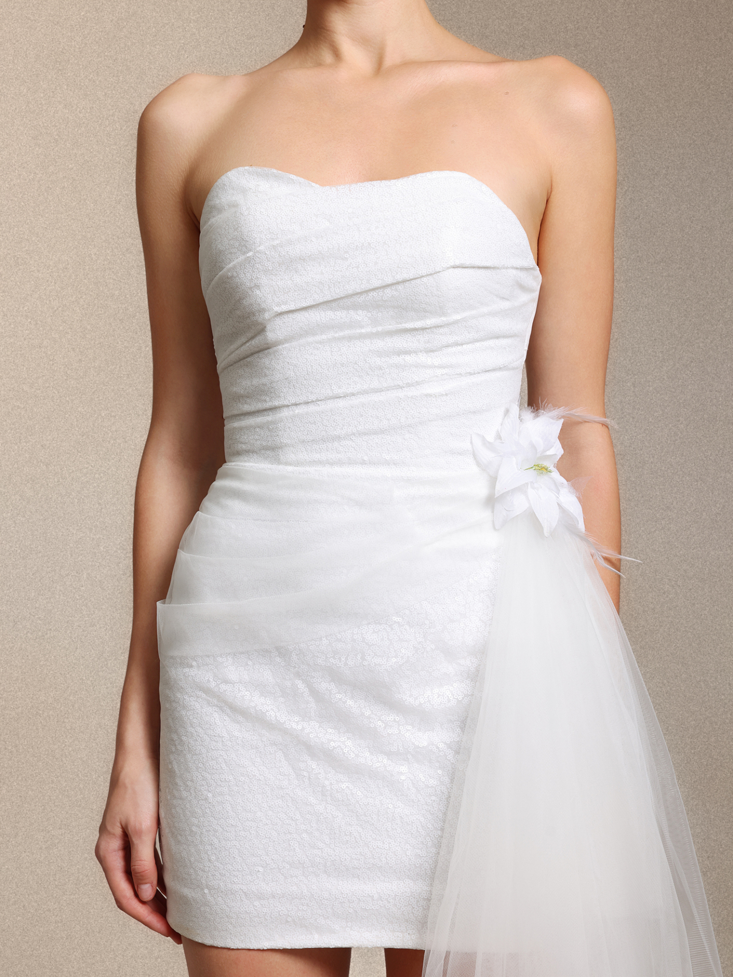 Falae Sleeveless Sequin Floral Mini Dress