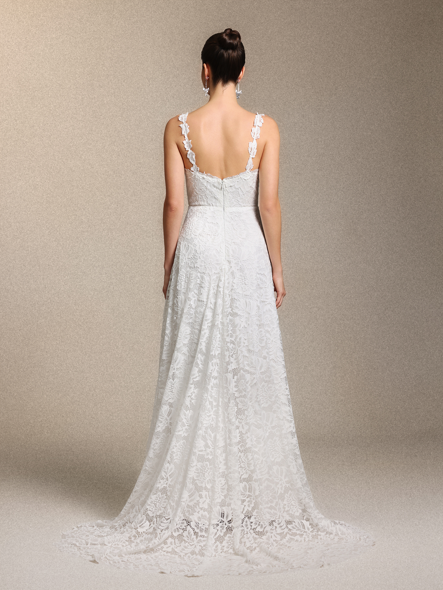 Tatum Romantic V Neck White Lace Maxi Dress