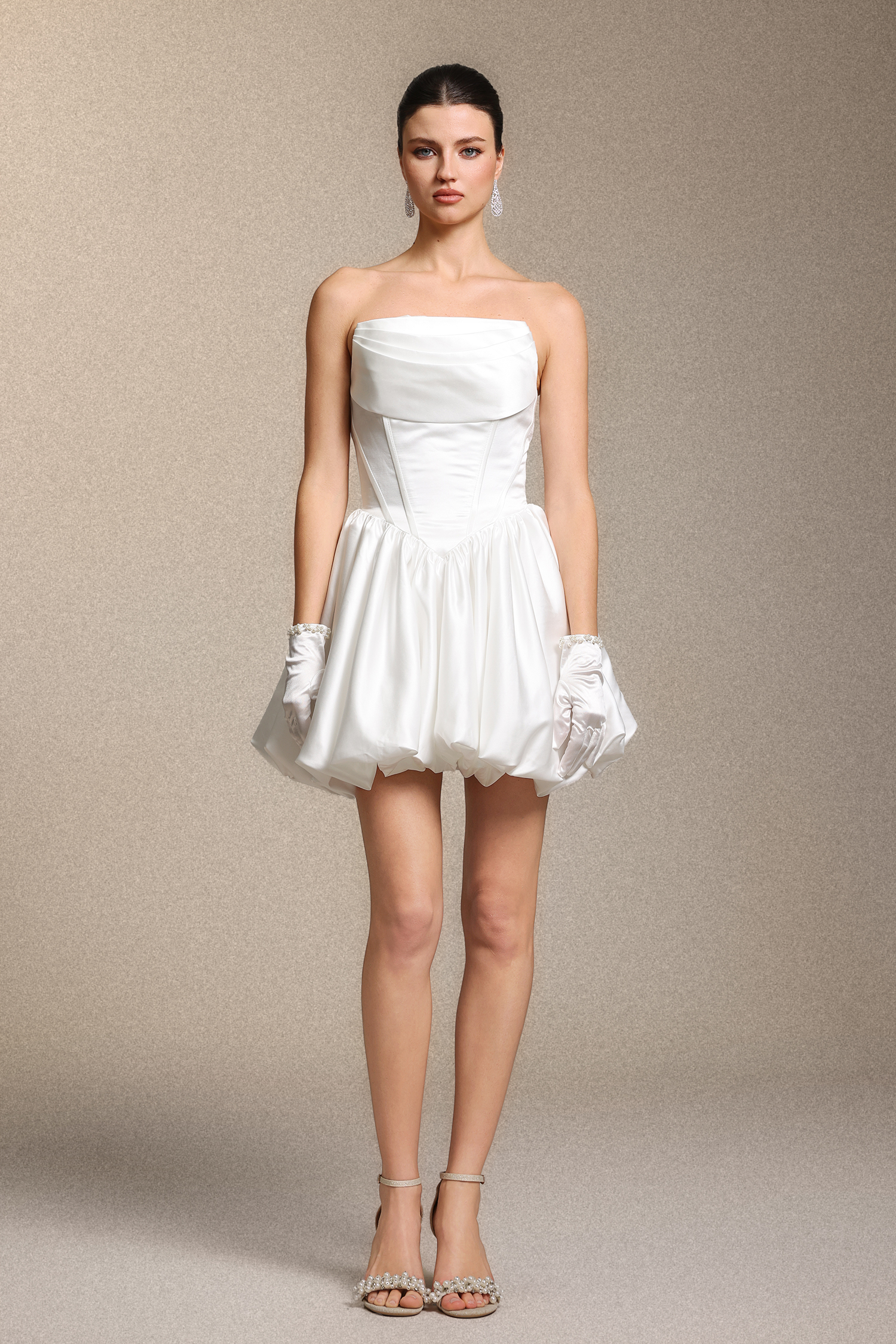 Pull Satin Pearl Mini Gloves