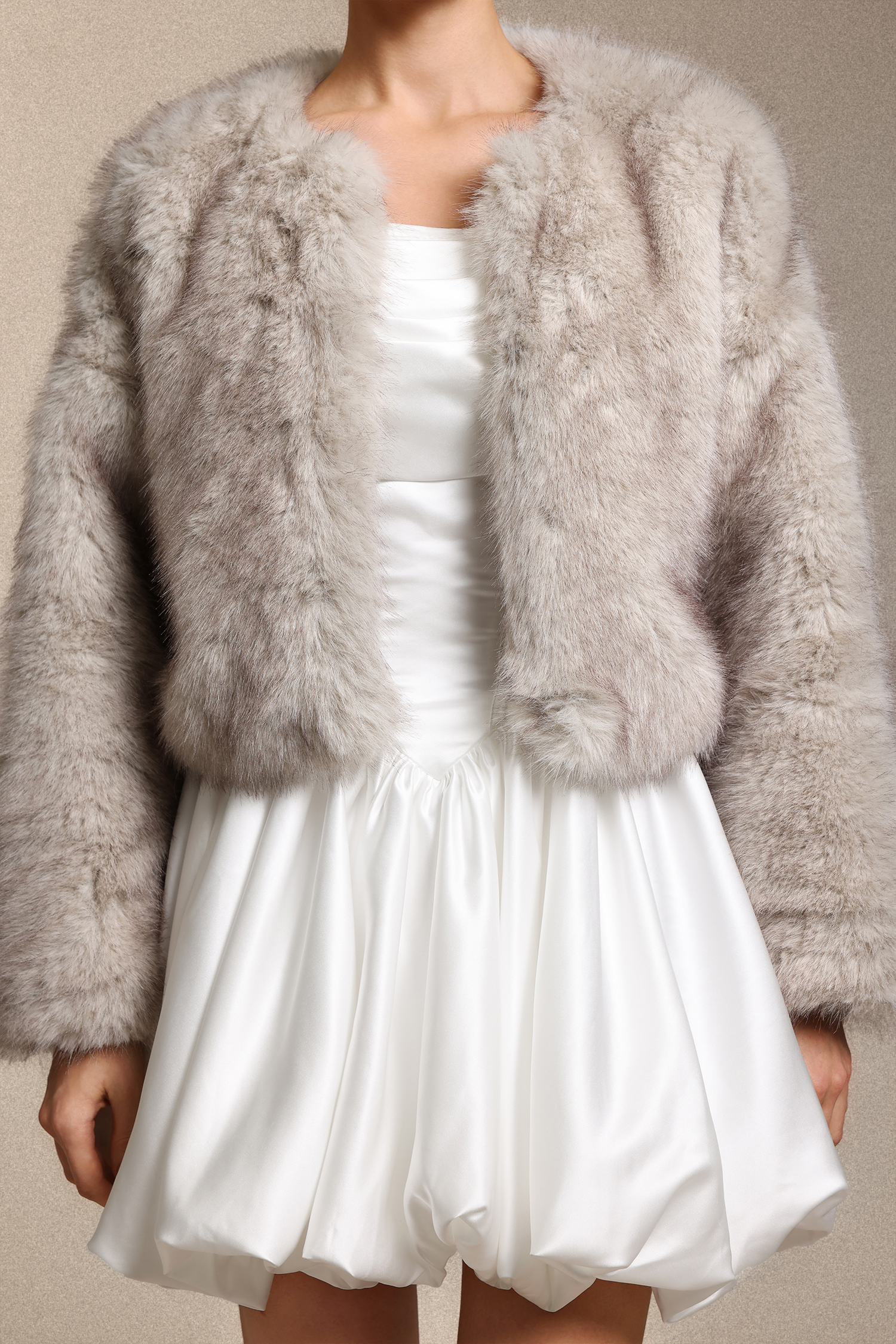 Tove Long Sleeve Faux Fur Coat