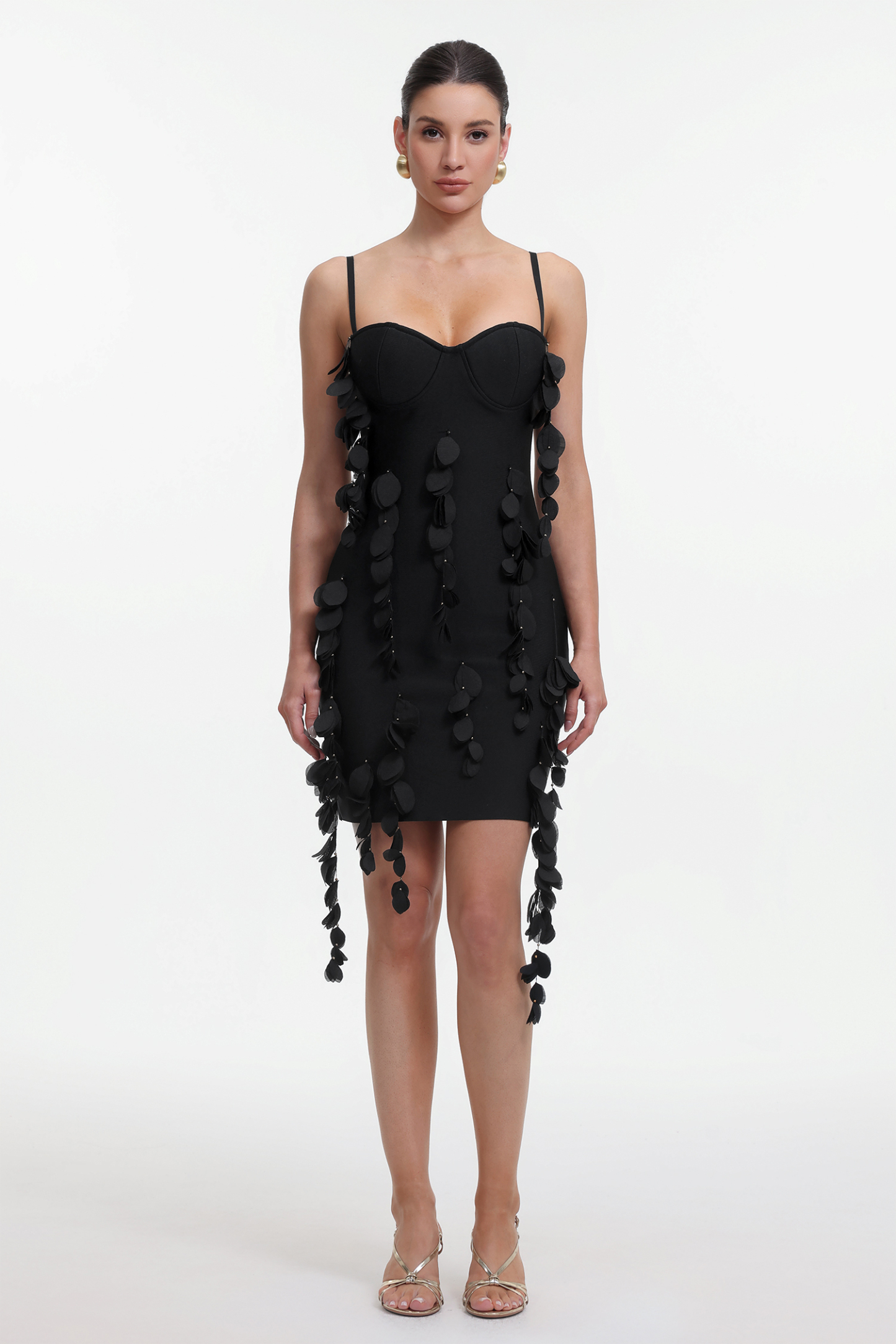 Felix Classic Contour Sleeveless Petal Bandage Mini Dress