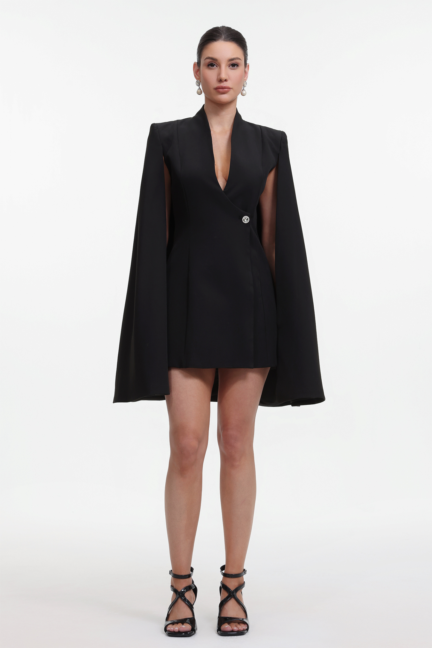 Ignacia Chic Tailored Cape Blazer Dress