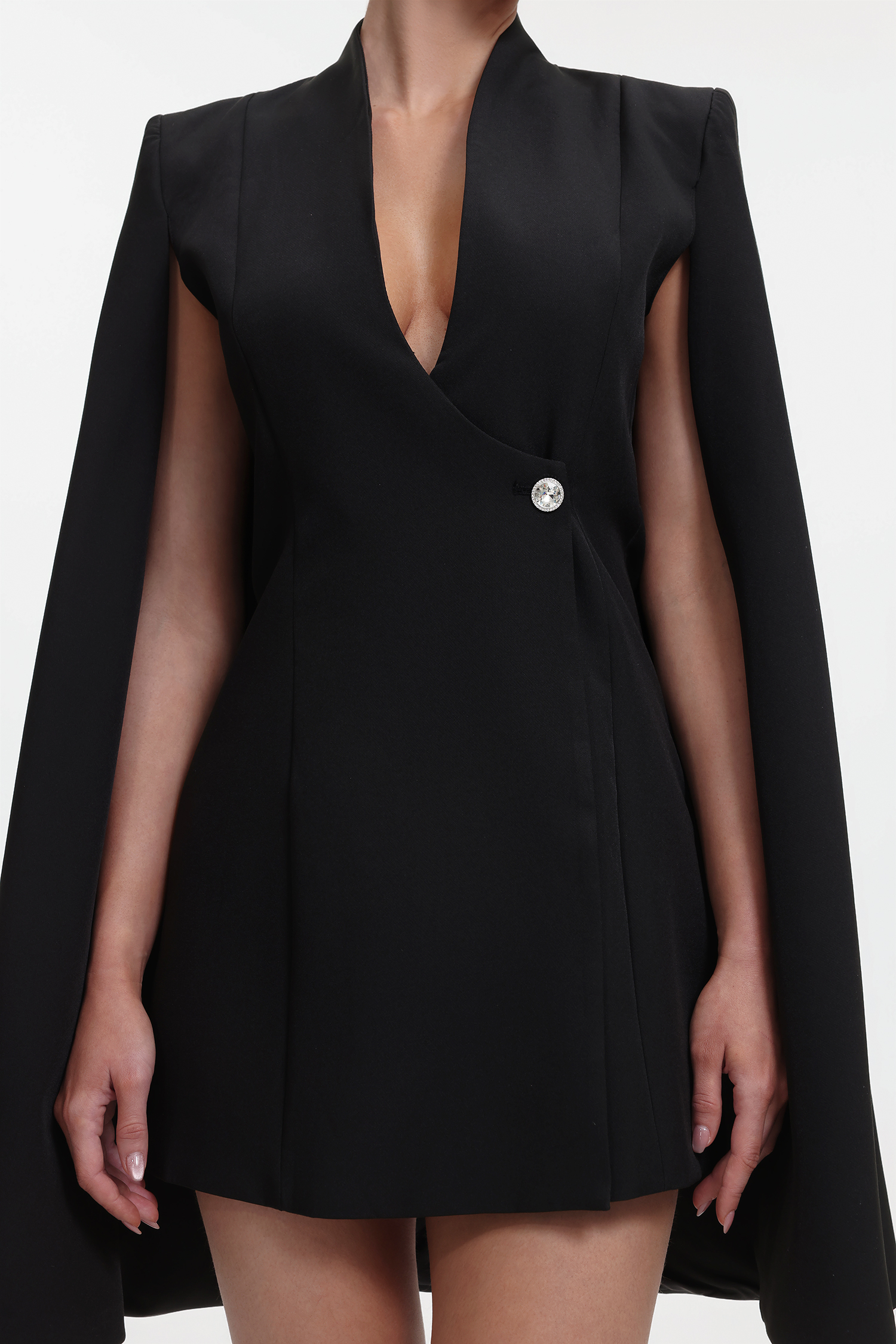 Ignacia Chic Tailored Cape Blazer Dress