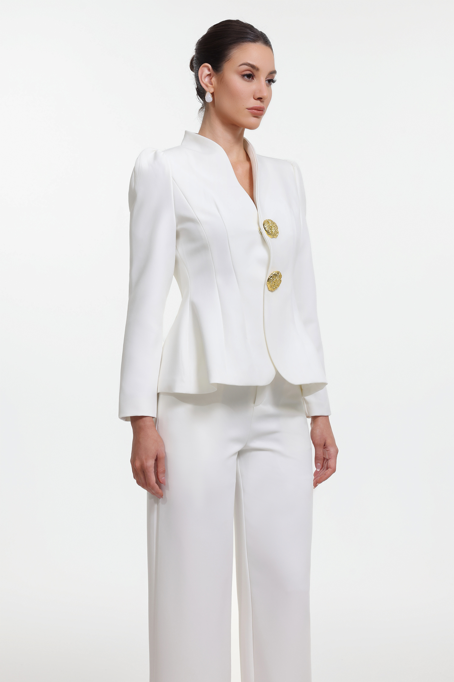 Makani Elegant Tailored Long Sleeve Blazer and Pants Set
