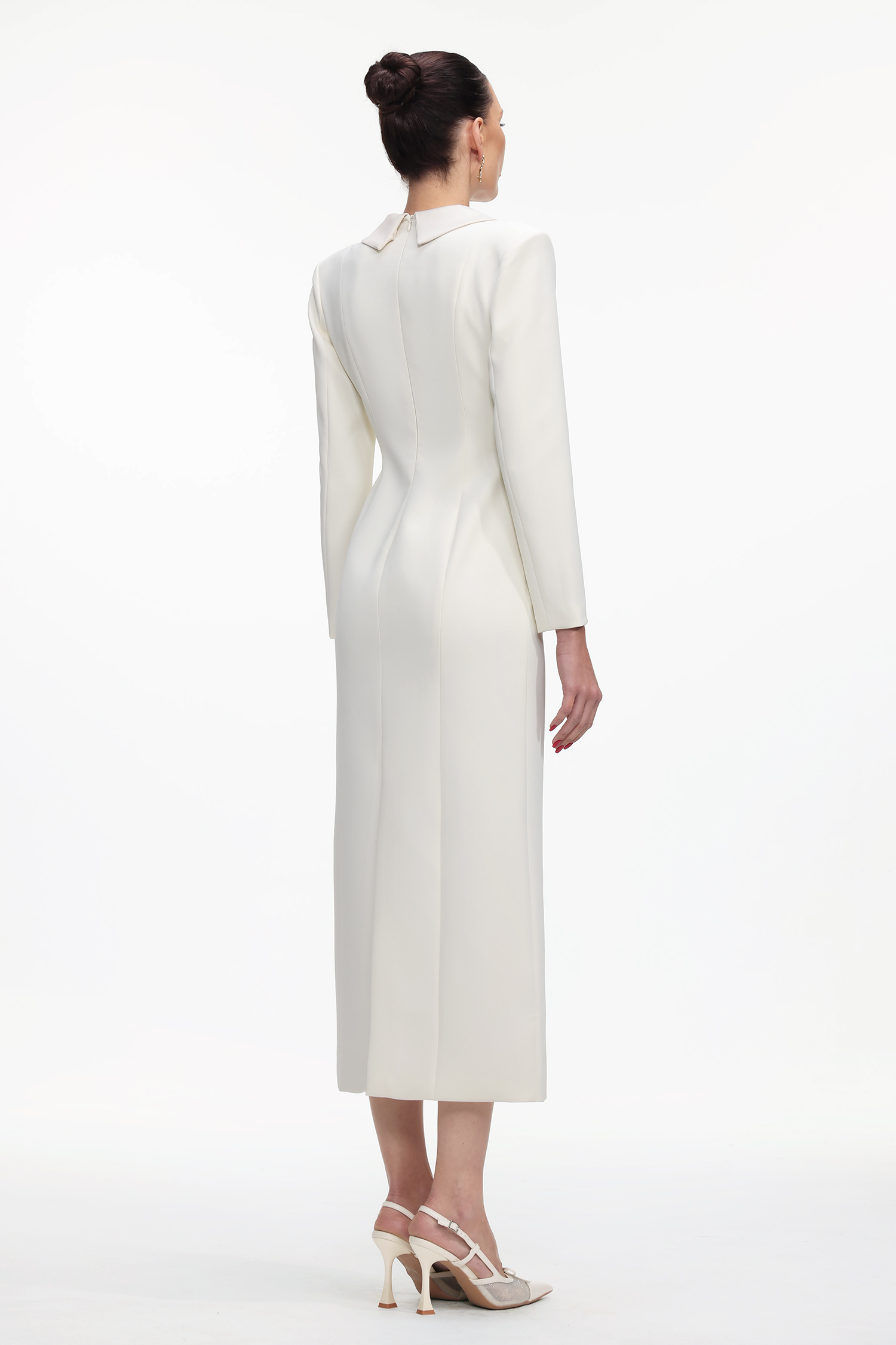 Kaitlyn Elegant Tailored Long Sleeve Woven Blazer Dress