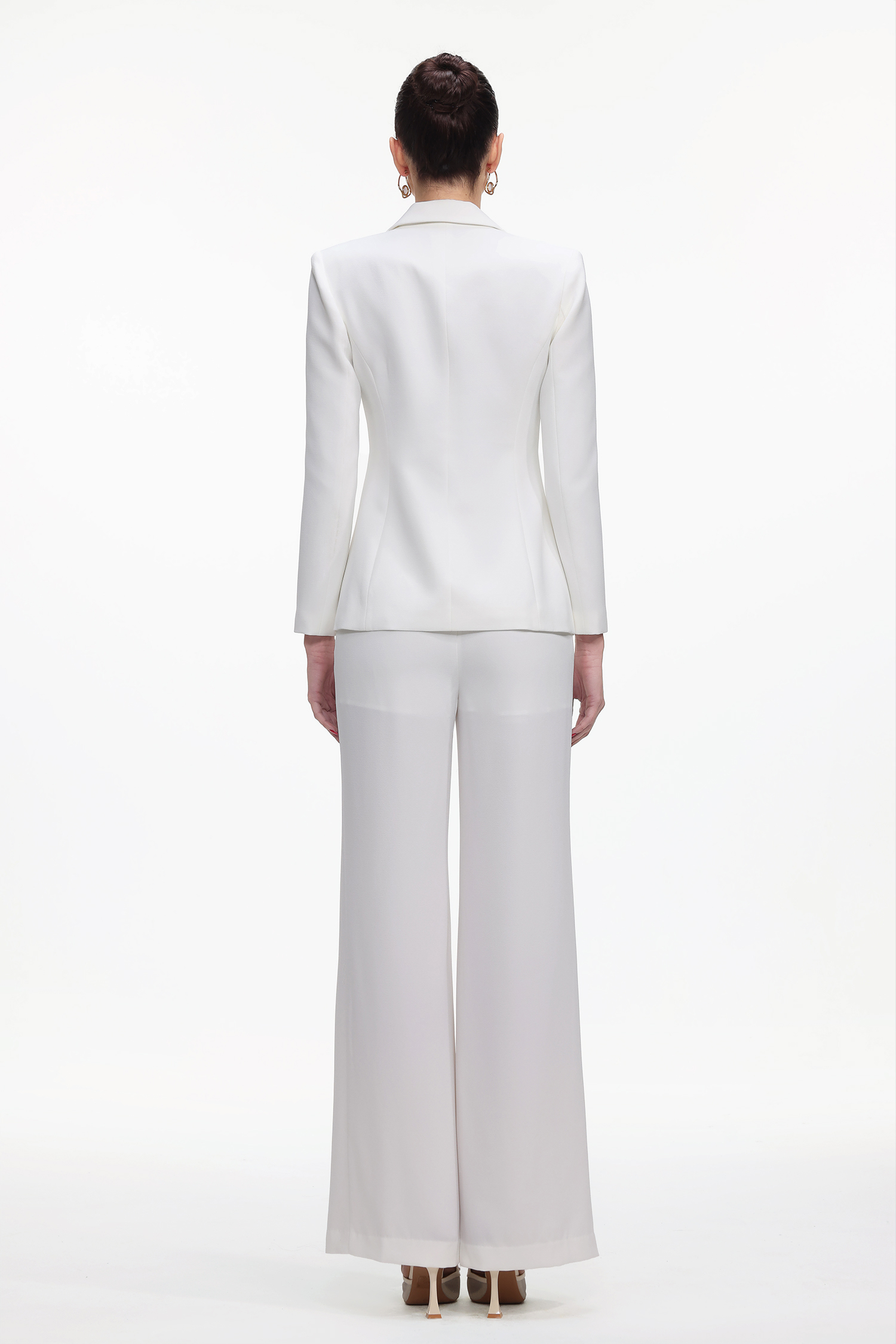 Molia Chic Tailored Long Sleeve Rhinestone Blazer and Pants Set