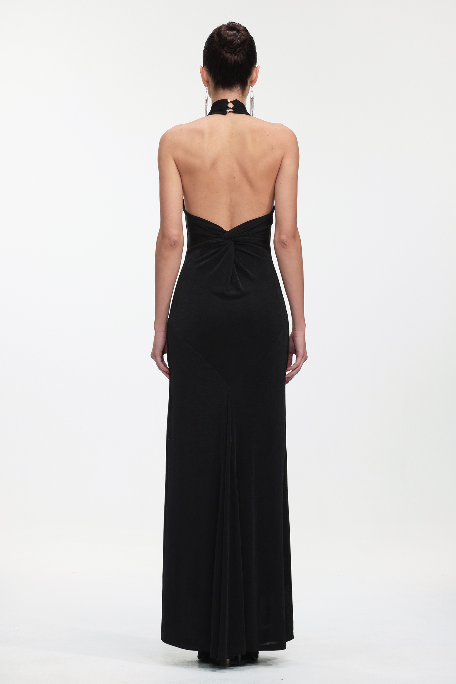 Trosy Classic Contour Halter Knit Maxi Dress