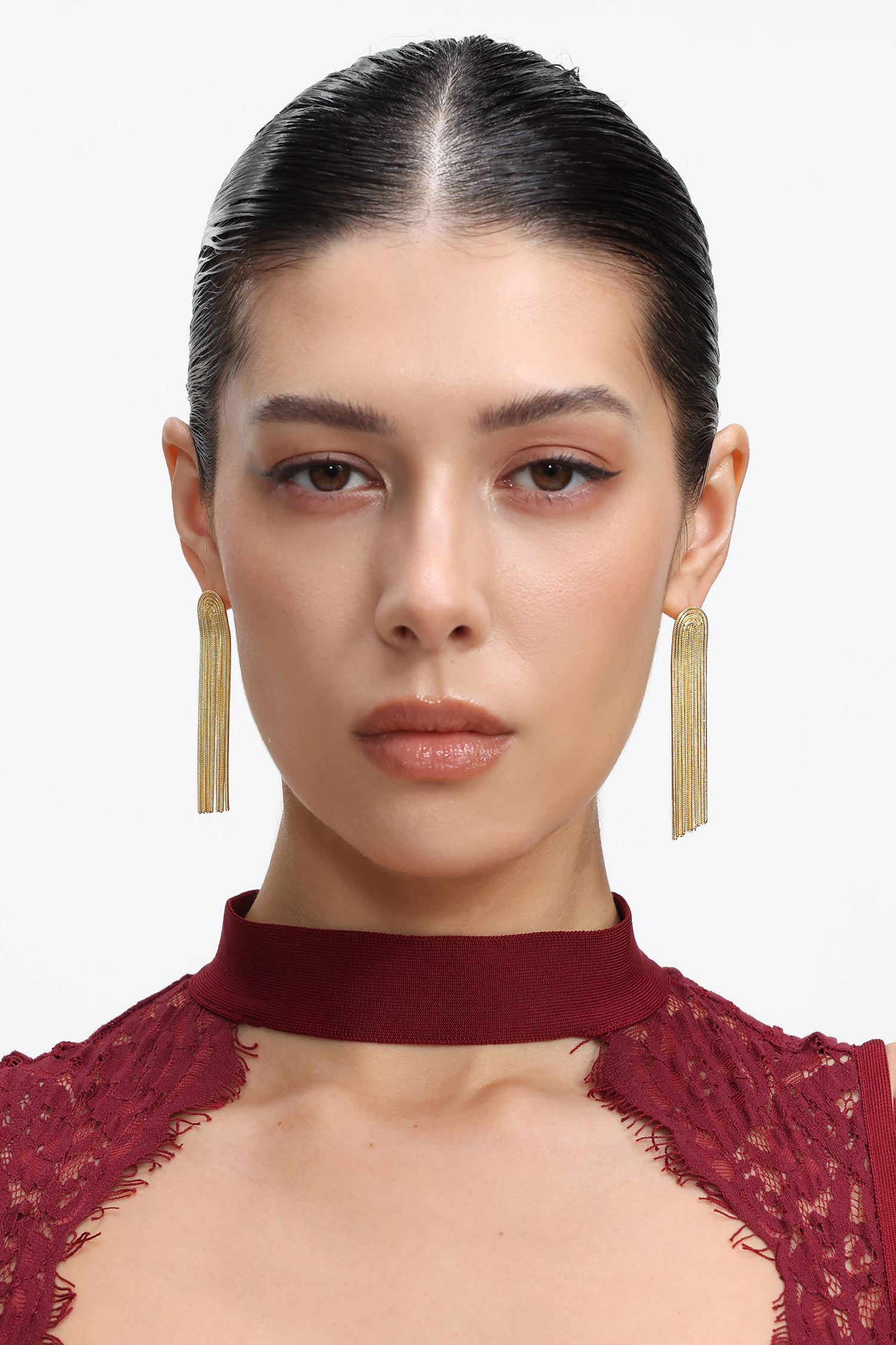 Kiwis Circle Tassel Earrings