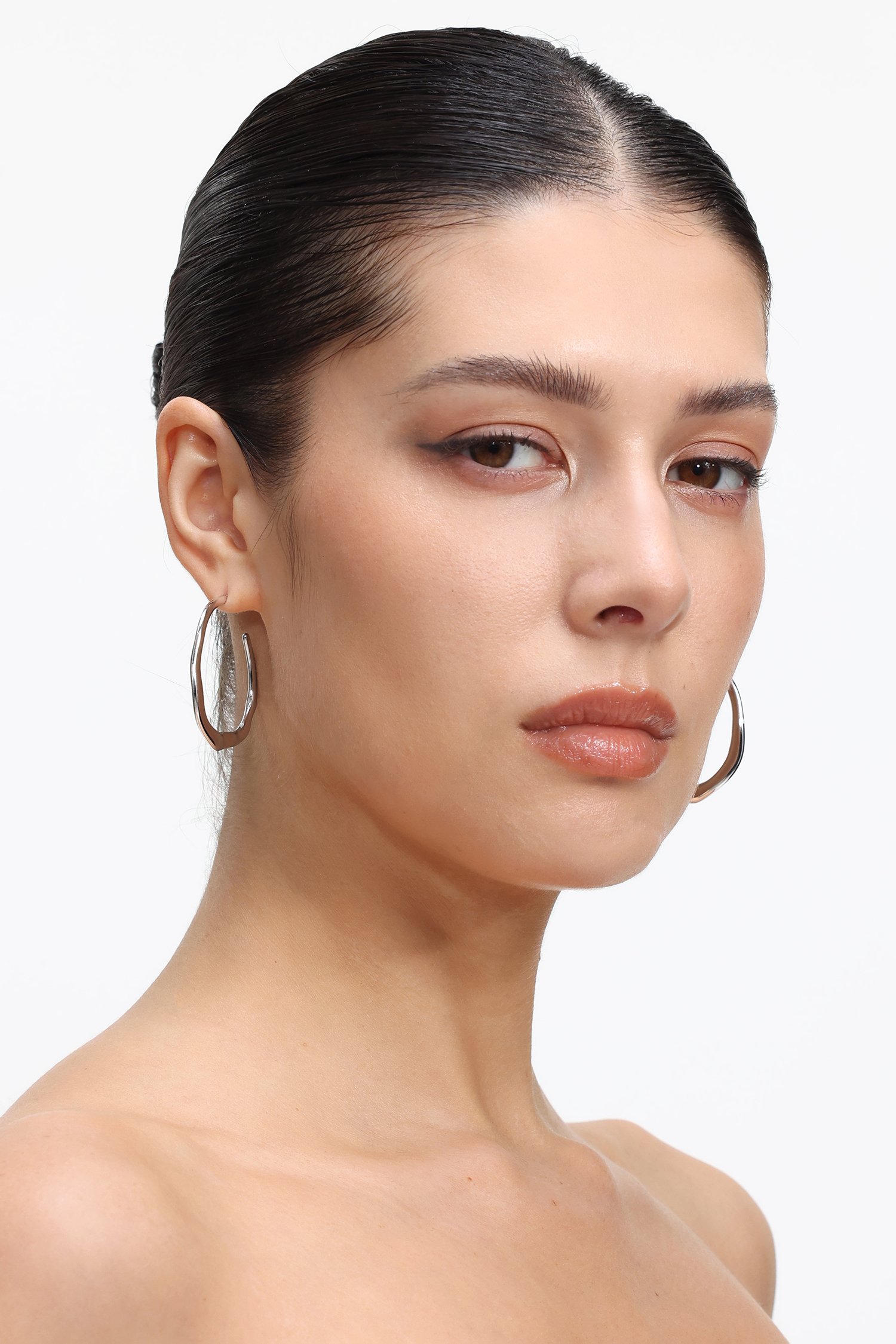 Mio Circle Metal Earrings