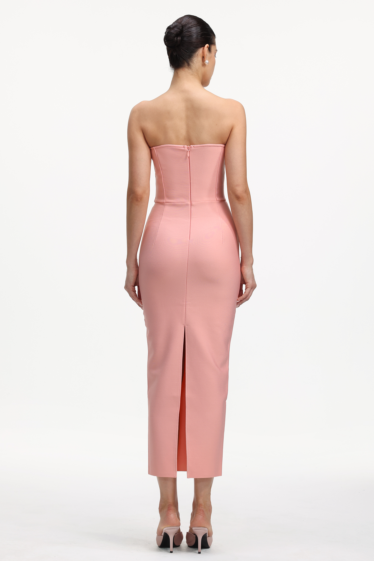 Faran Romantic Contour Strapless Bandage Maxi Dress