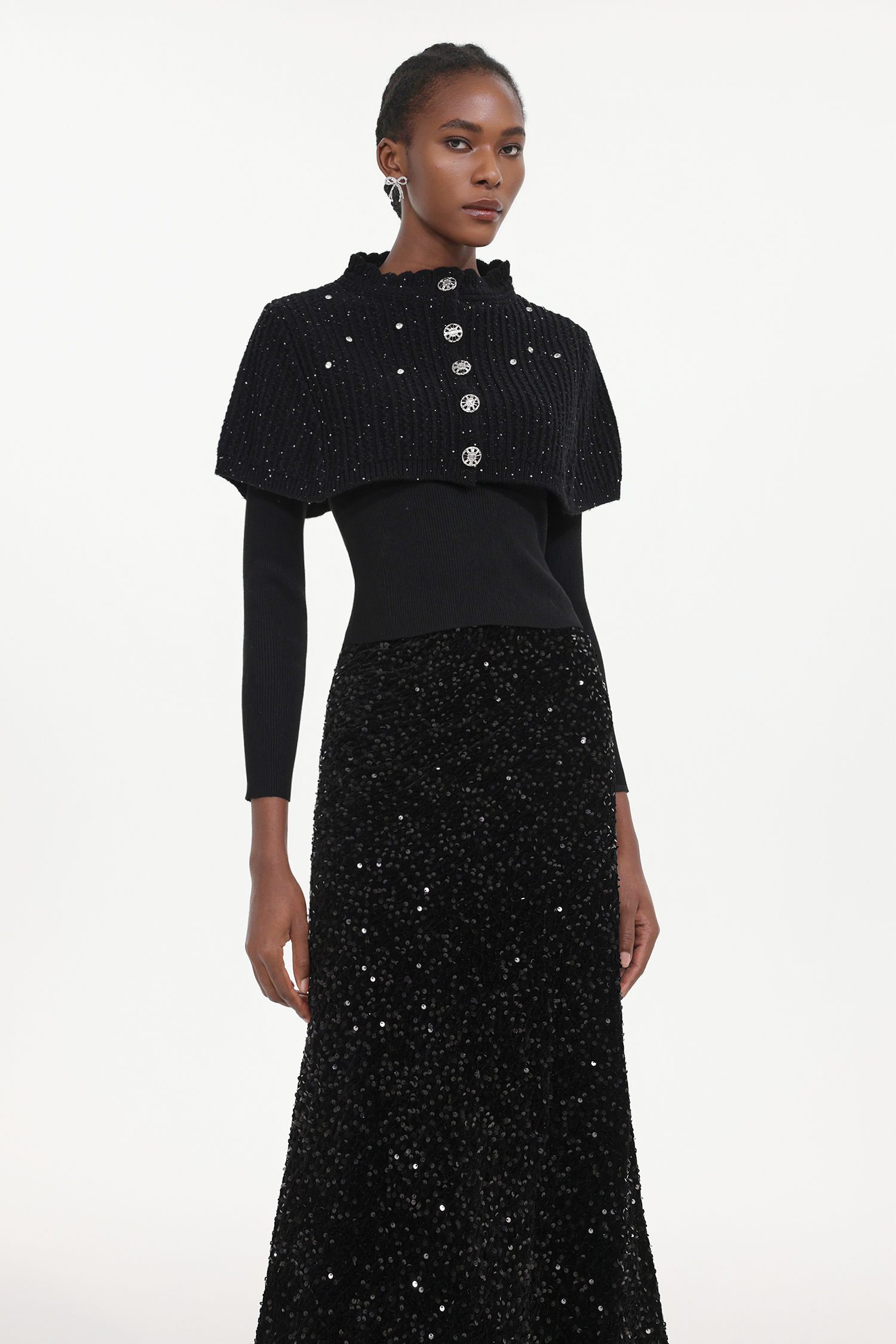 Winmy Elegant Embellished Sequin Three-Piece Set