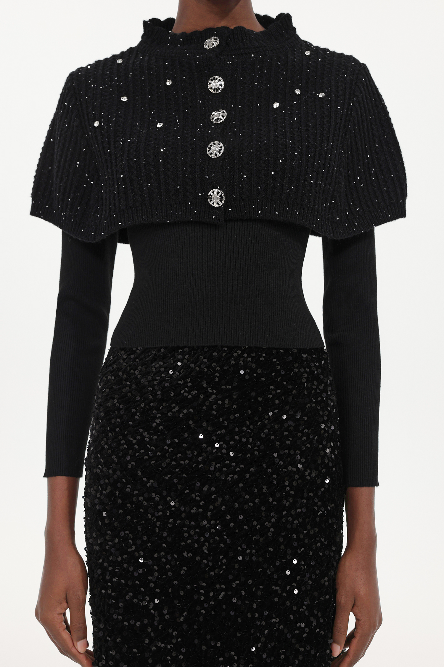 Winmy Elegant Embellished Sequin Three-Piece Set