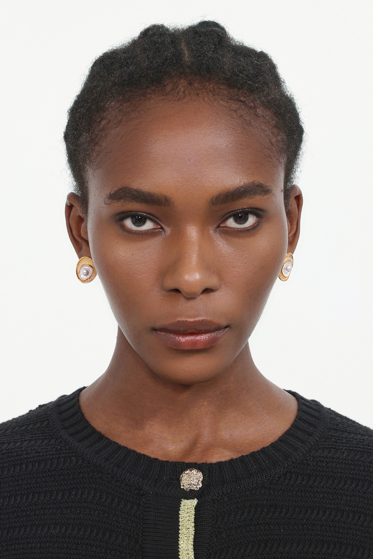 Demere Double Layer Pearl Earrings