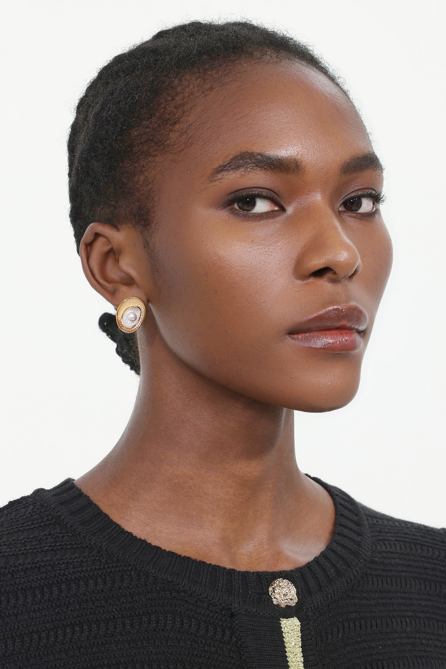 Demere Double Layer Pearl Earrings