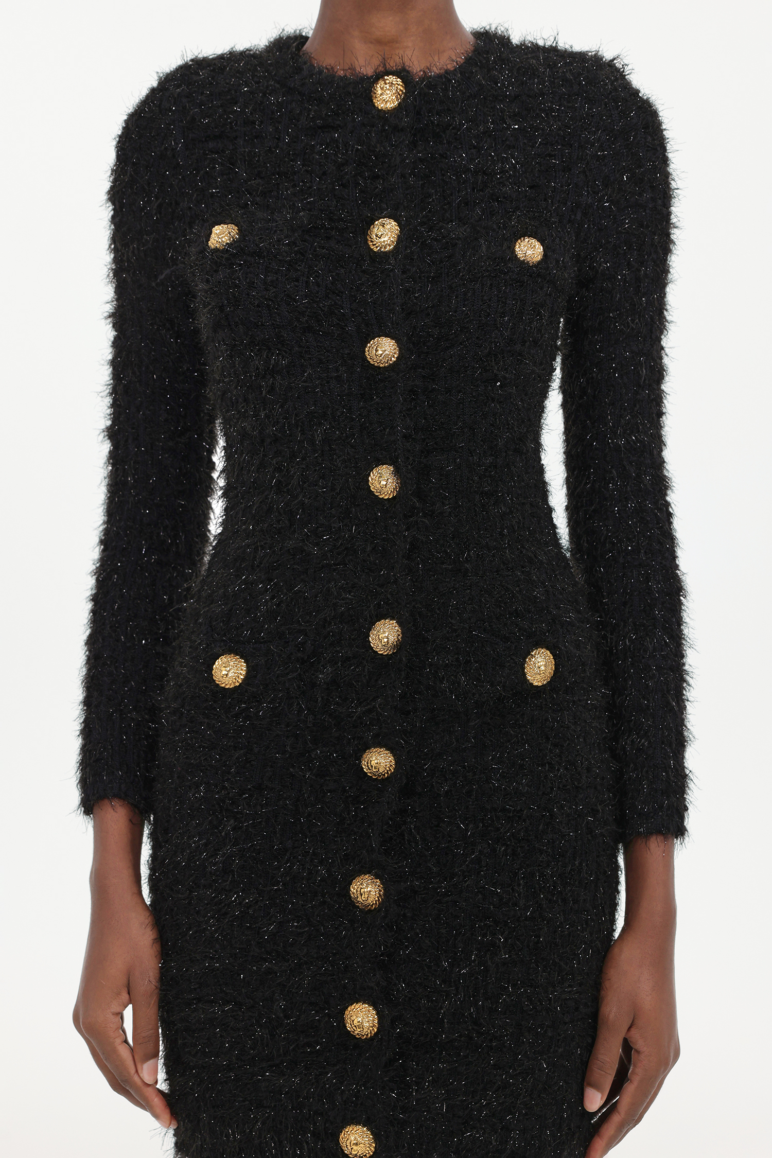 Twyla Elegant Contour Round Neck Long Sleeve Knit Mini Dress