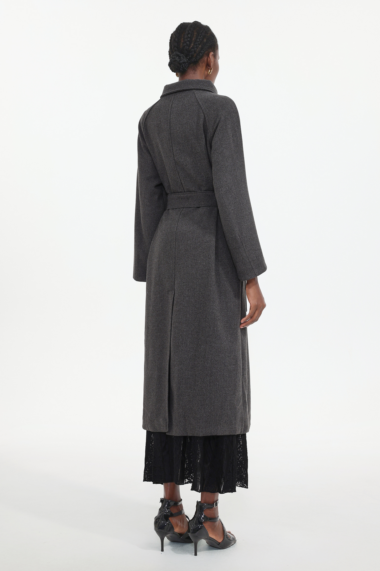 Rola Elegant Tailored High Neck Long Sleeve Woven Coat