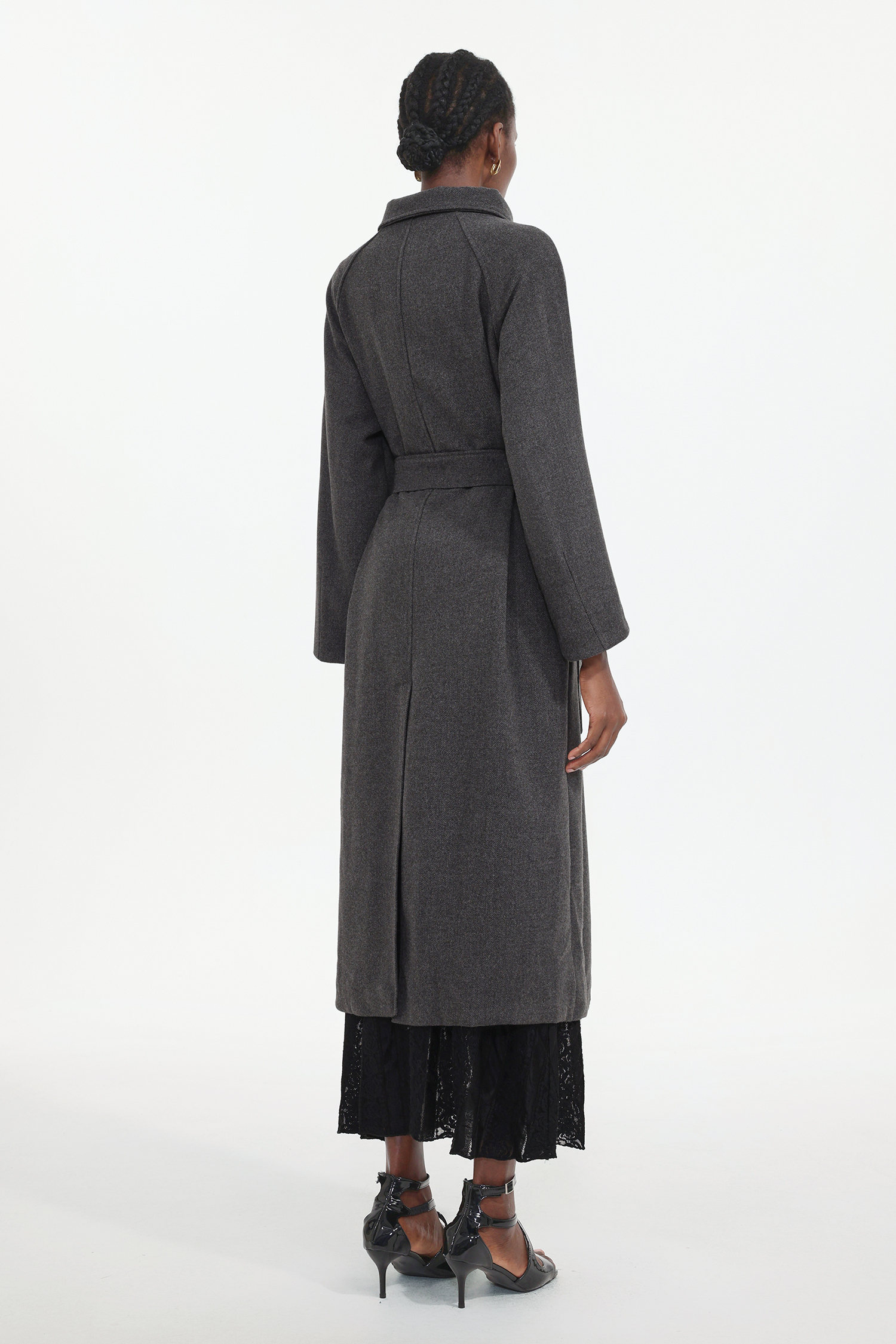 Rola Elegant Tailored High Neck Long Sleeve Woven Coat