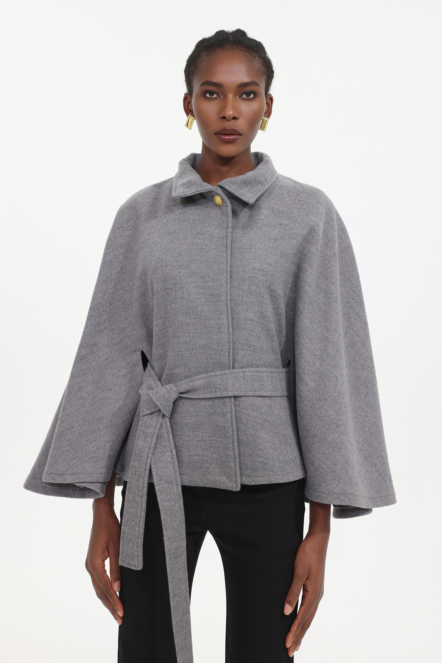 Valor Elegant Tailored Long Sleeve Woven Coat