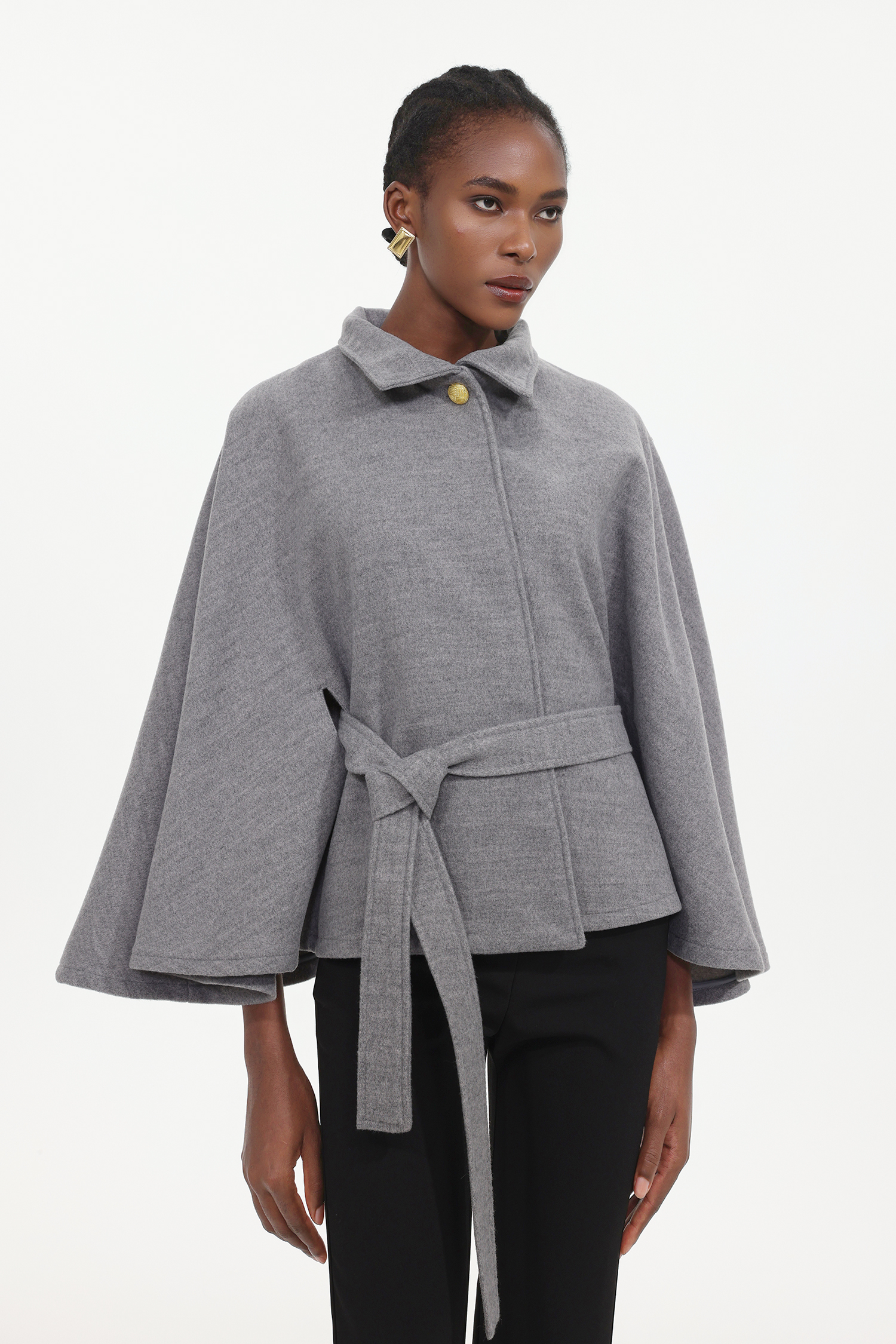 Valor Elegant Tailored Long Sleeve Woven Coat