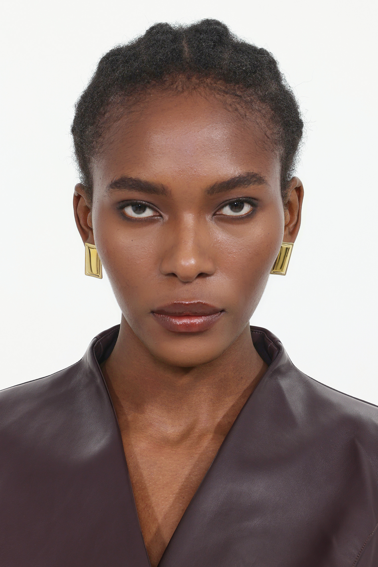 Roche Square Metal Earrings