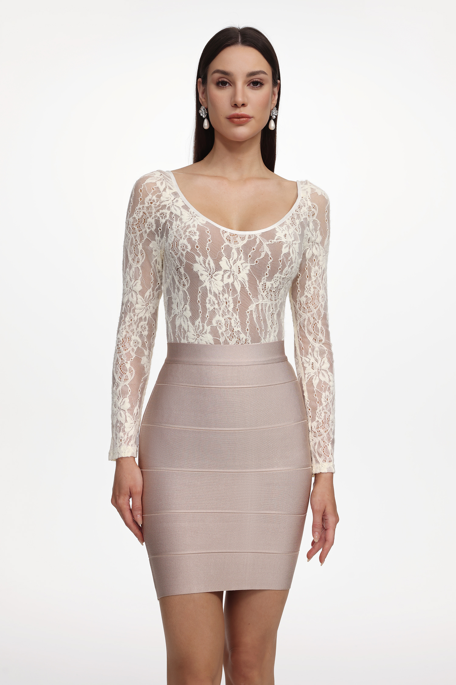 Riela Classic Contour Bandage Midi Skirt