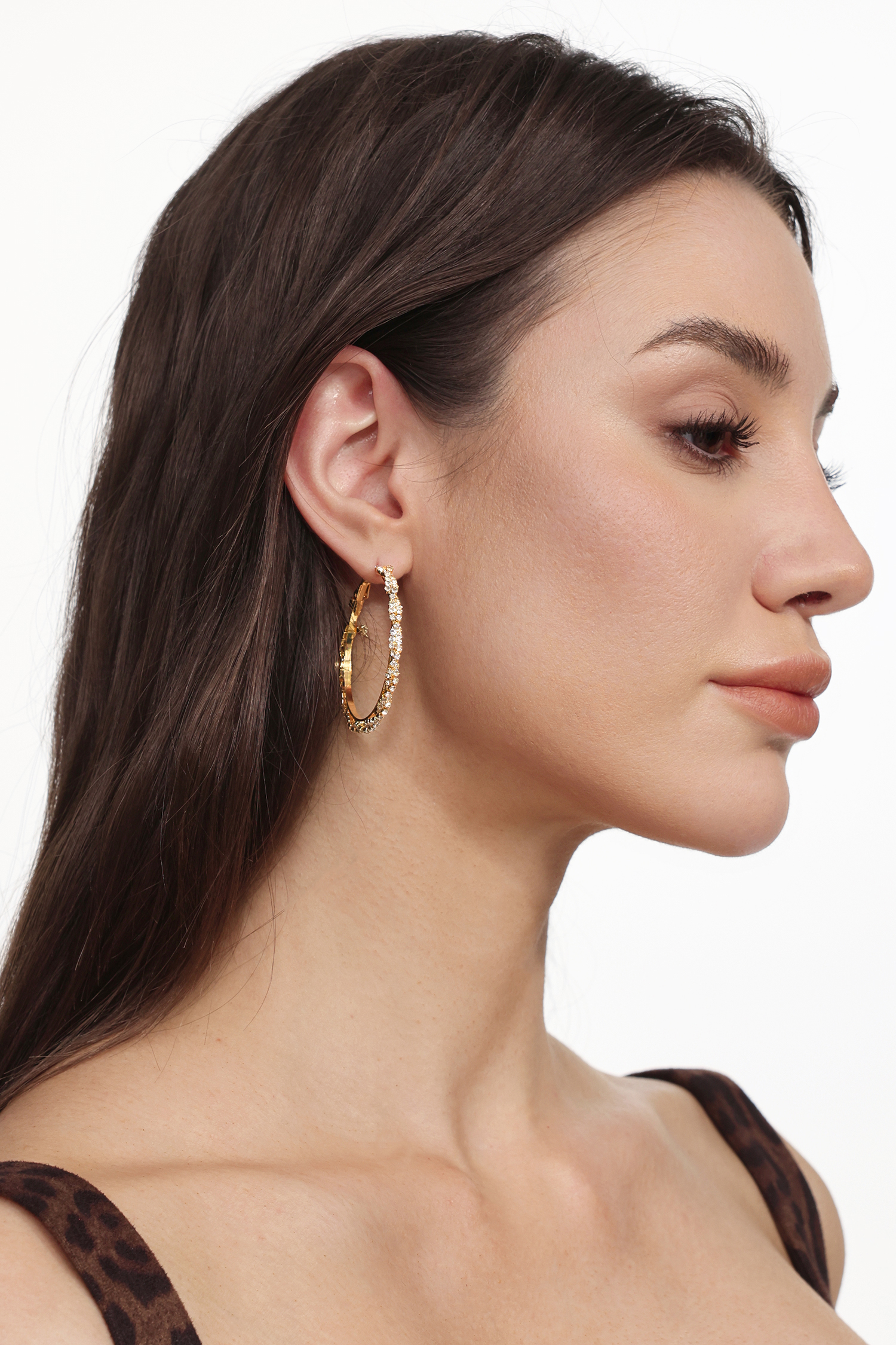 Hollie Exaggerated Diamond Twist Earrings