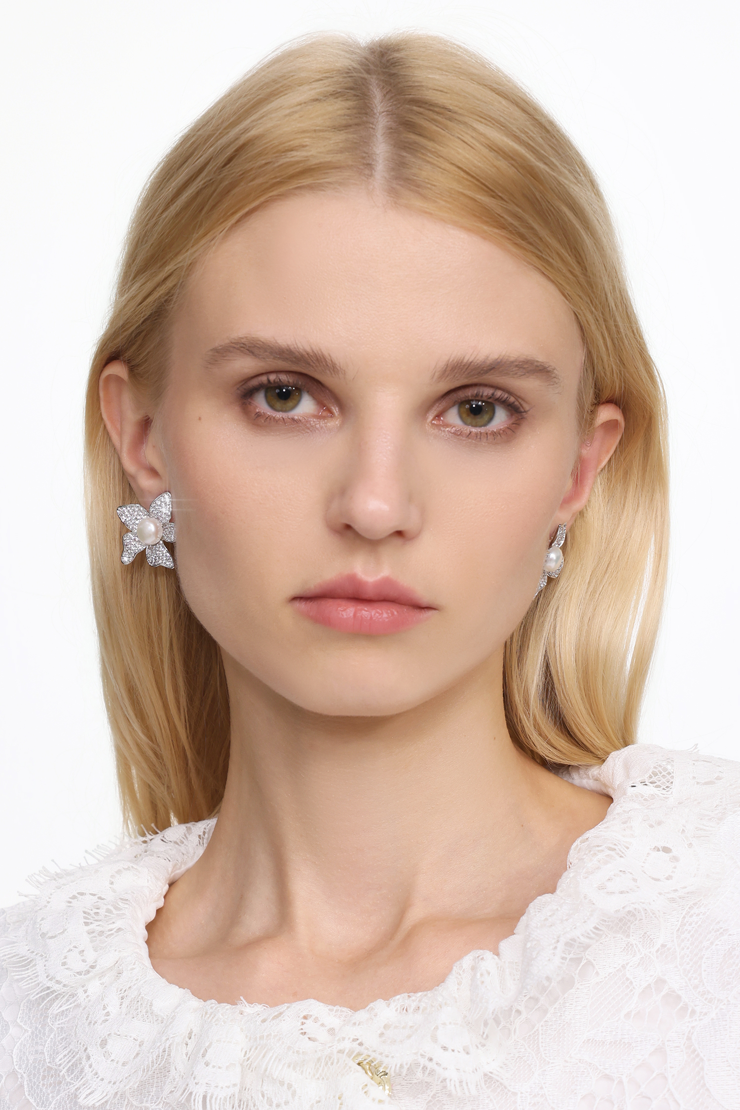Orli Pearl Floral  Earrings