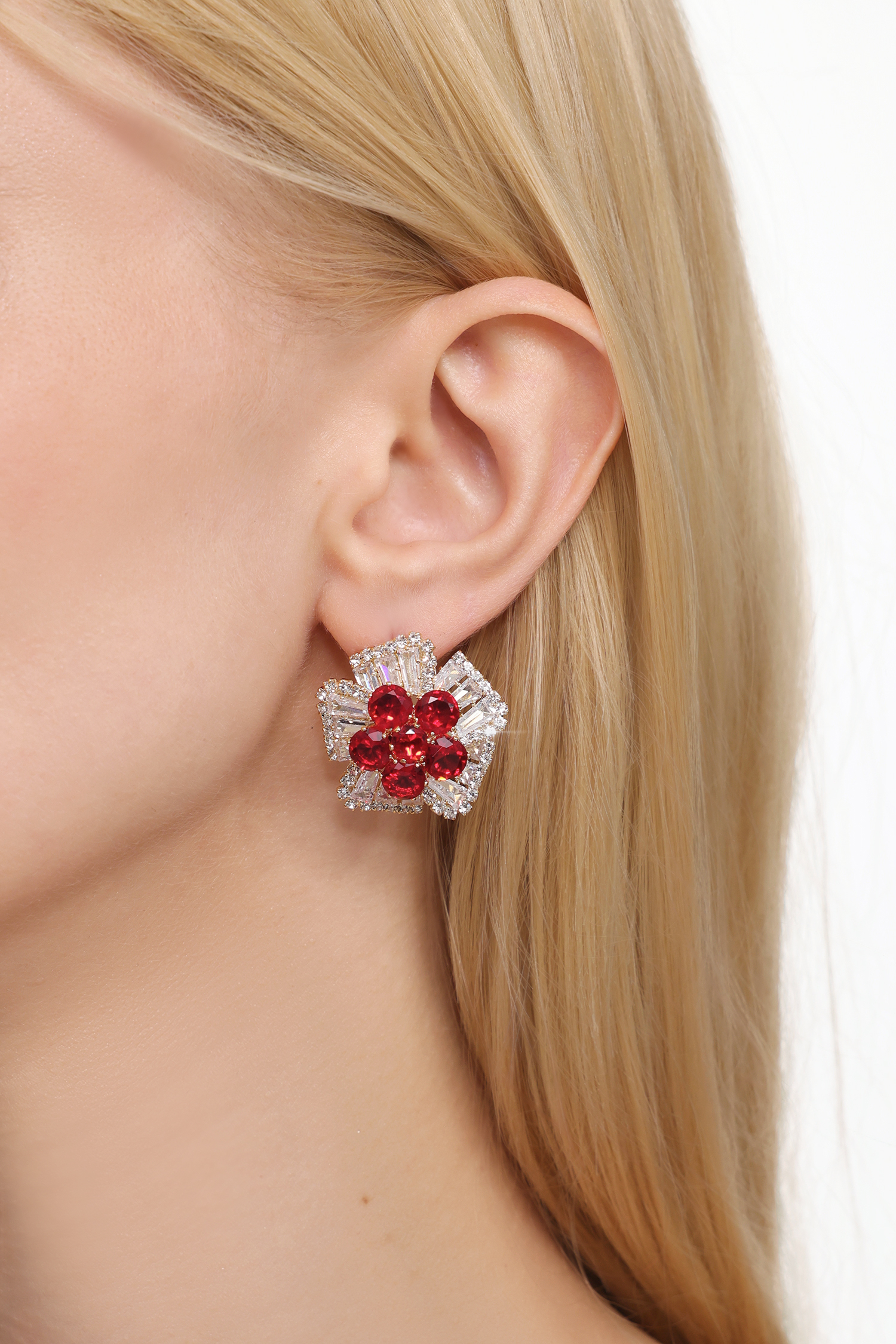 Phyllis Diamond Flower Earrings