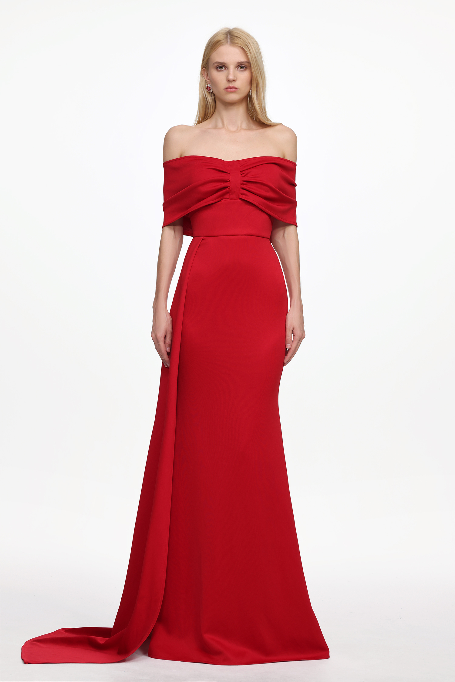 Sarai Off-The-Shoulder Bow Maxi Dress