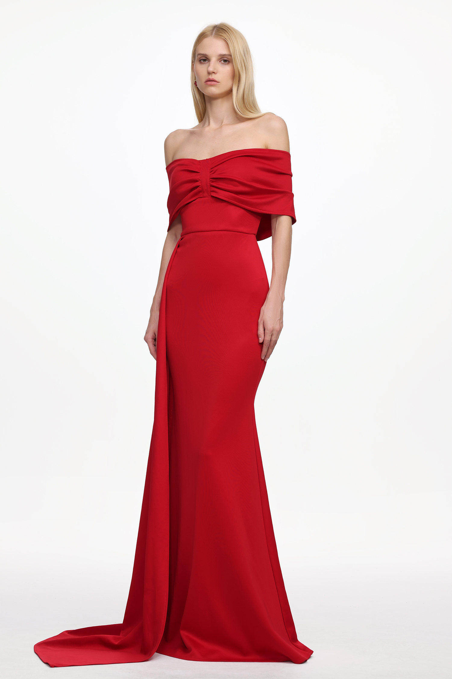 Sarai Off-The-Shoulder Bow Maxi Dress