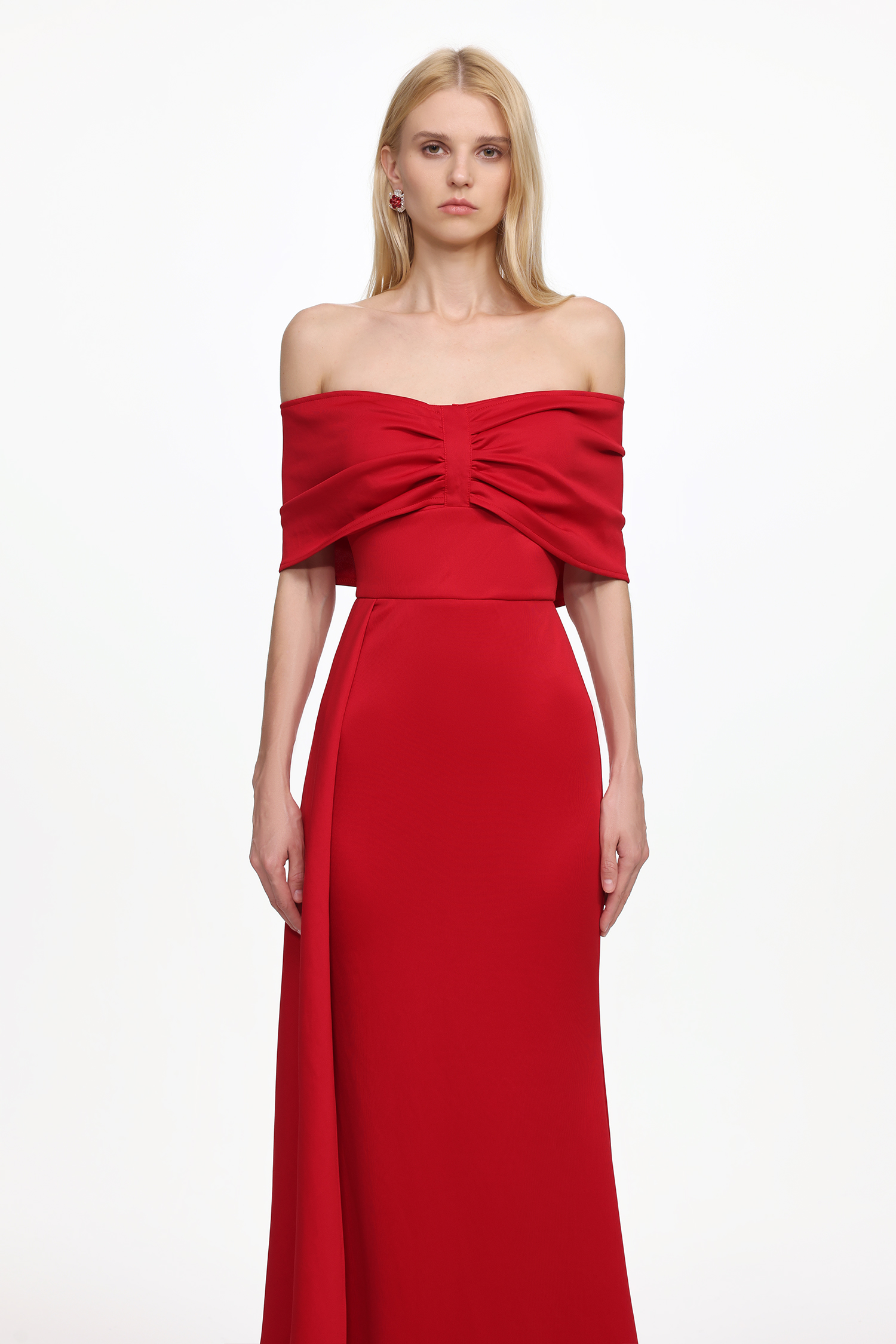 Sarai Off-The-Shoulder Bow Maxi Dress