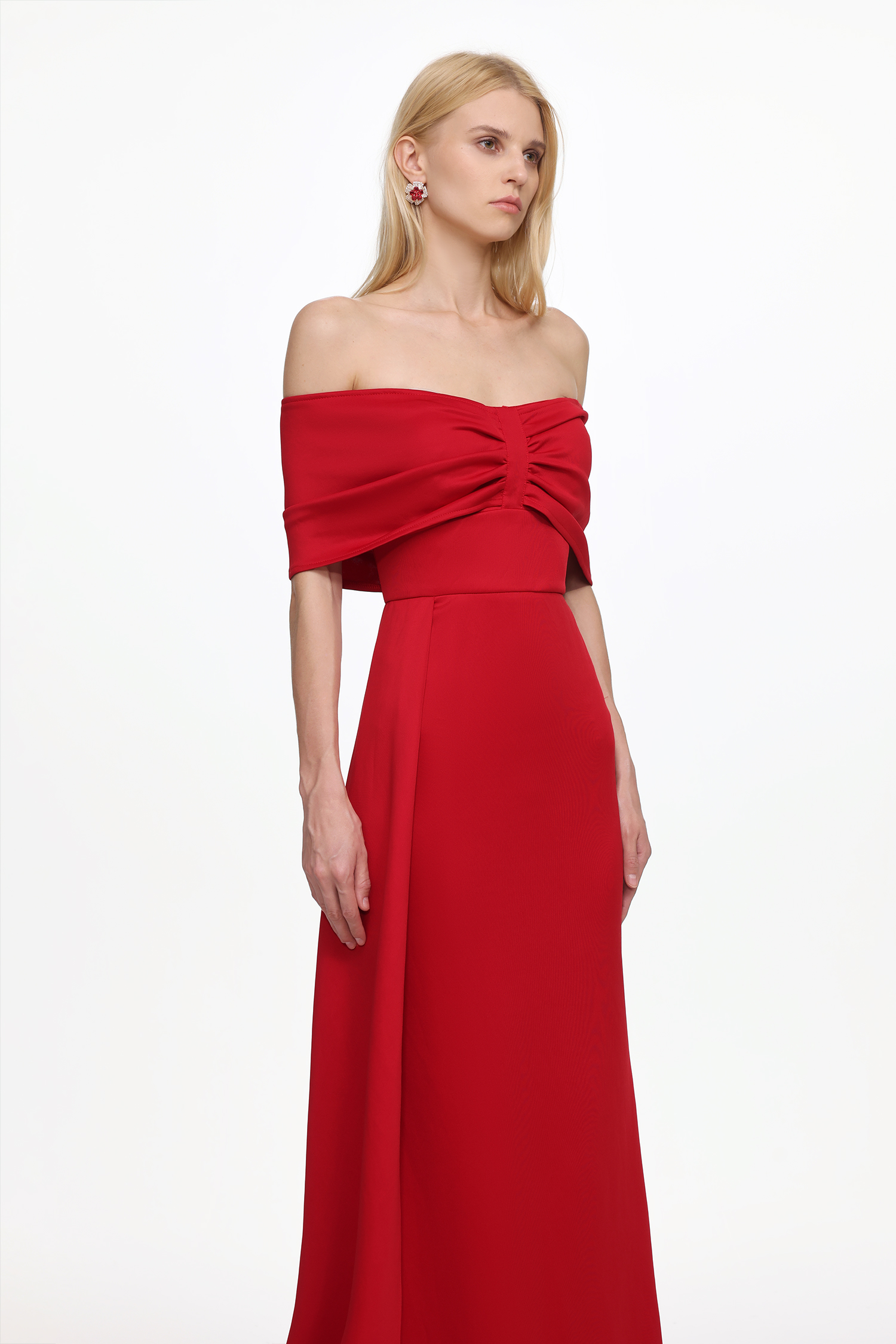 Sarai Off-The-Shoulder Bow Maxi Dress