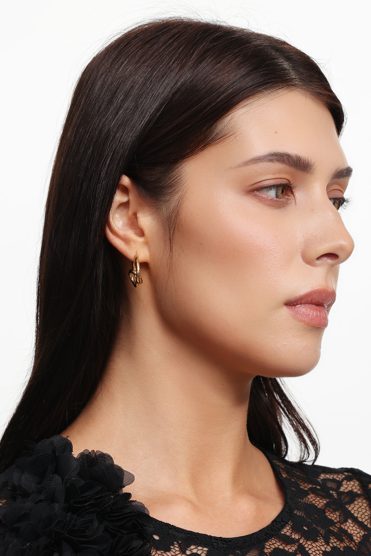 Terila Geometry Hollow Out Twist Earrings