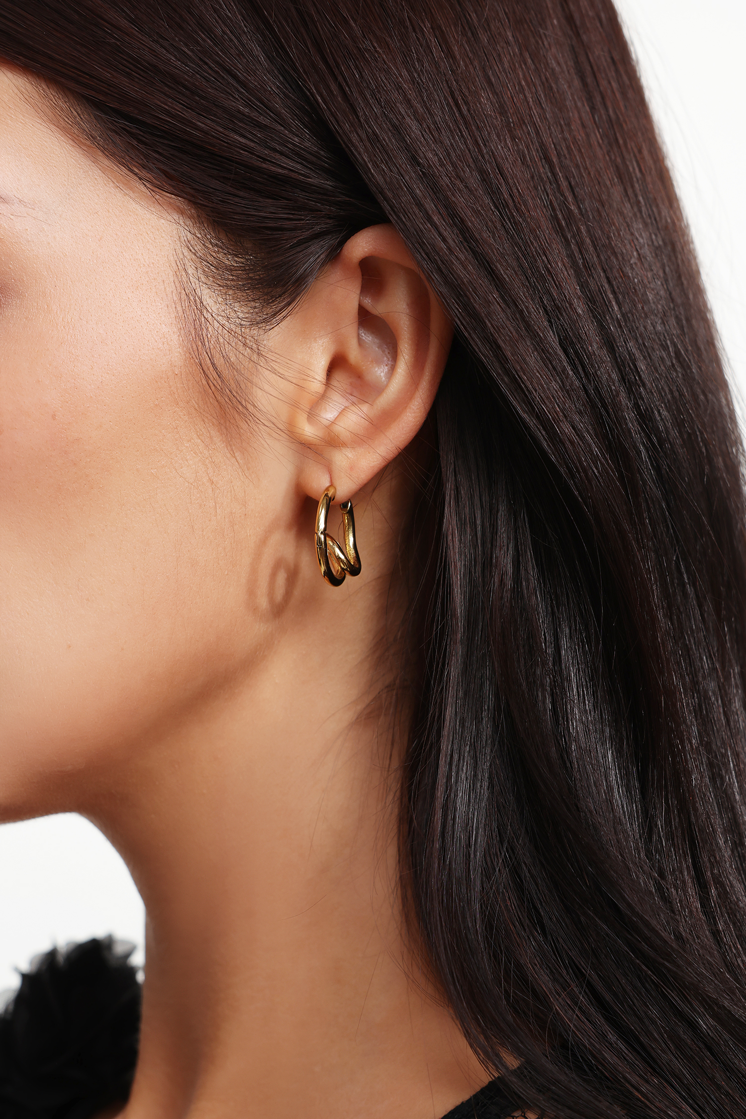 Terila Geometry Hollow Out Twist Earrings