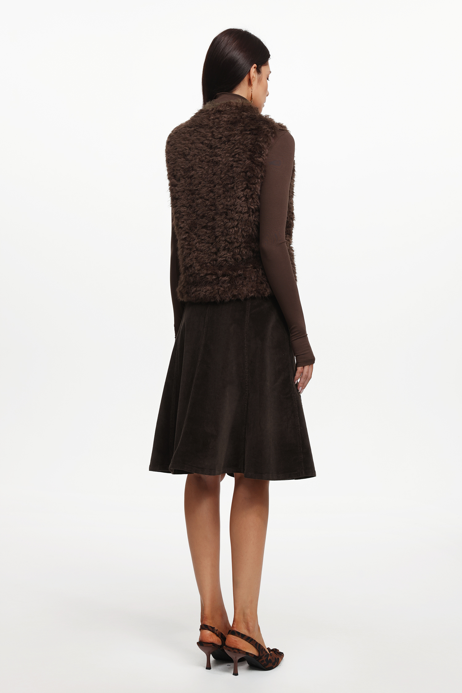 Michelle Chic Sleeveless Fluffy Vest