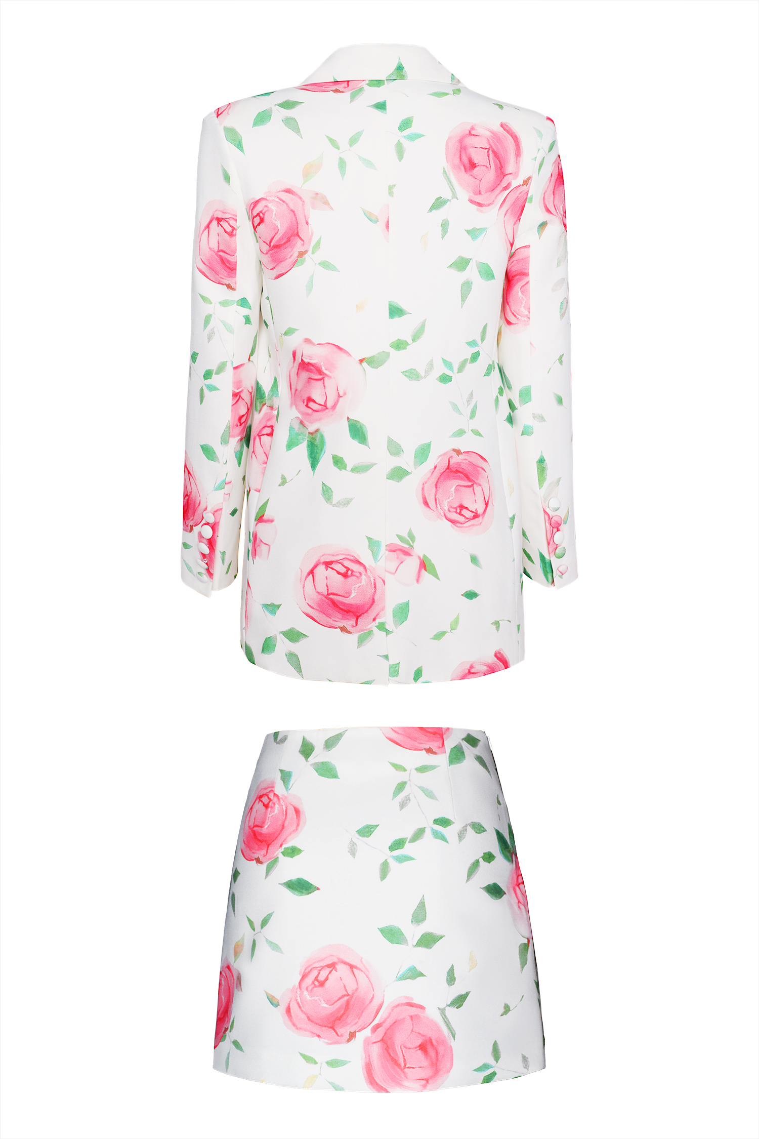 Lacai Flower Print Blazer Set - Floral