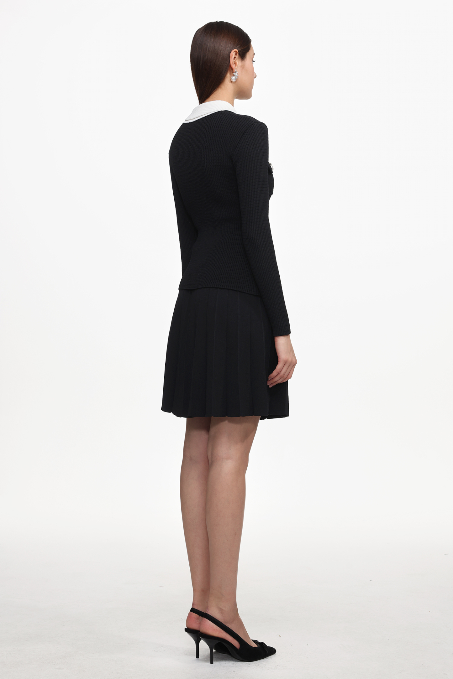 Janka Classic Contour Long Sleeve Knit Top And Skirt Set