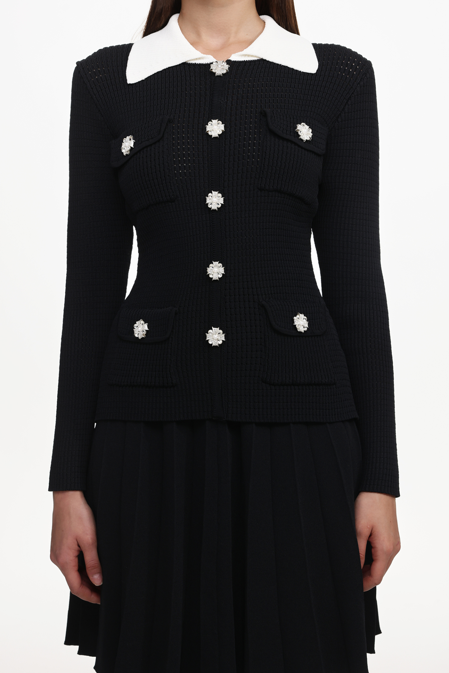 Janka Classic Contour Long Sleeve Knit Top And Skirt Set