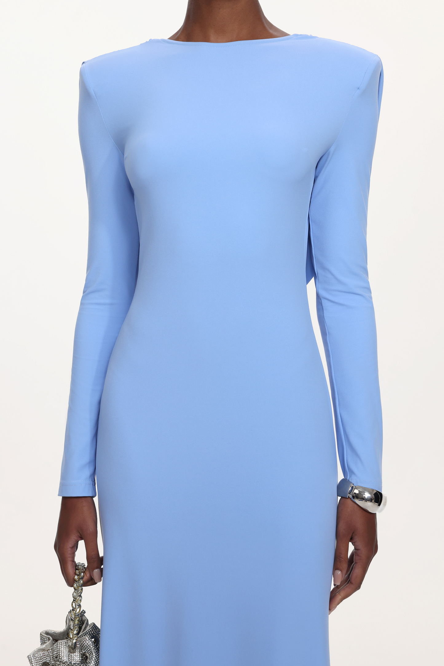 Minma Classic Contour Long Sleeve Knit Maxi Dress