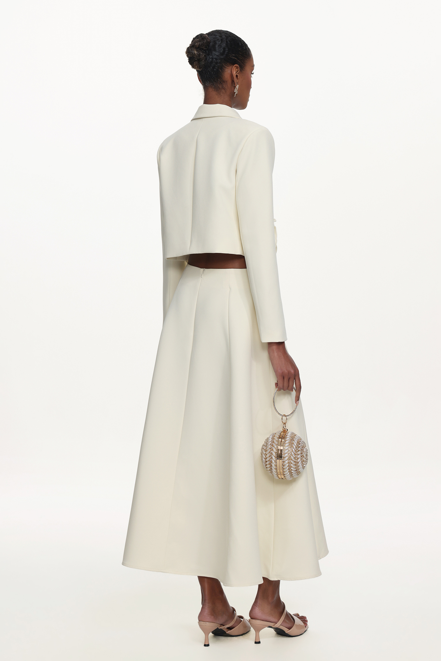 Margaret Elegant Tailored Long Sleeve Floral Blazer and Skirt Set