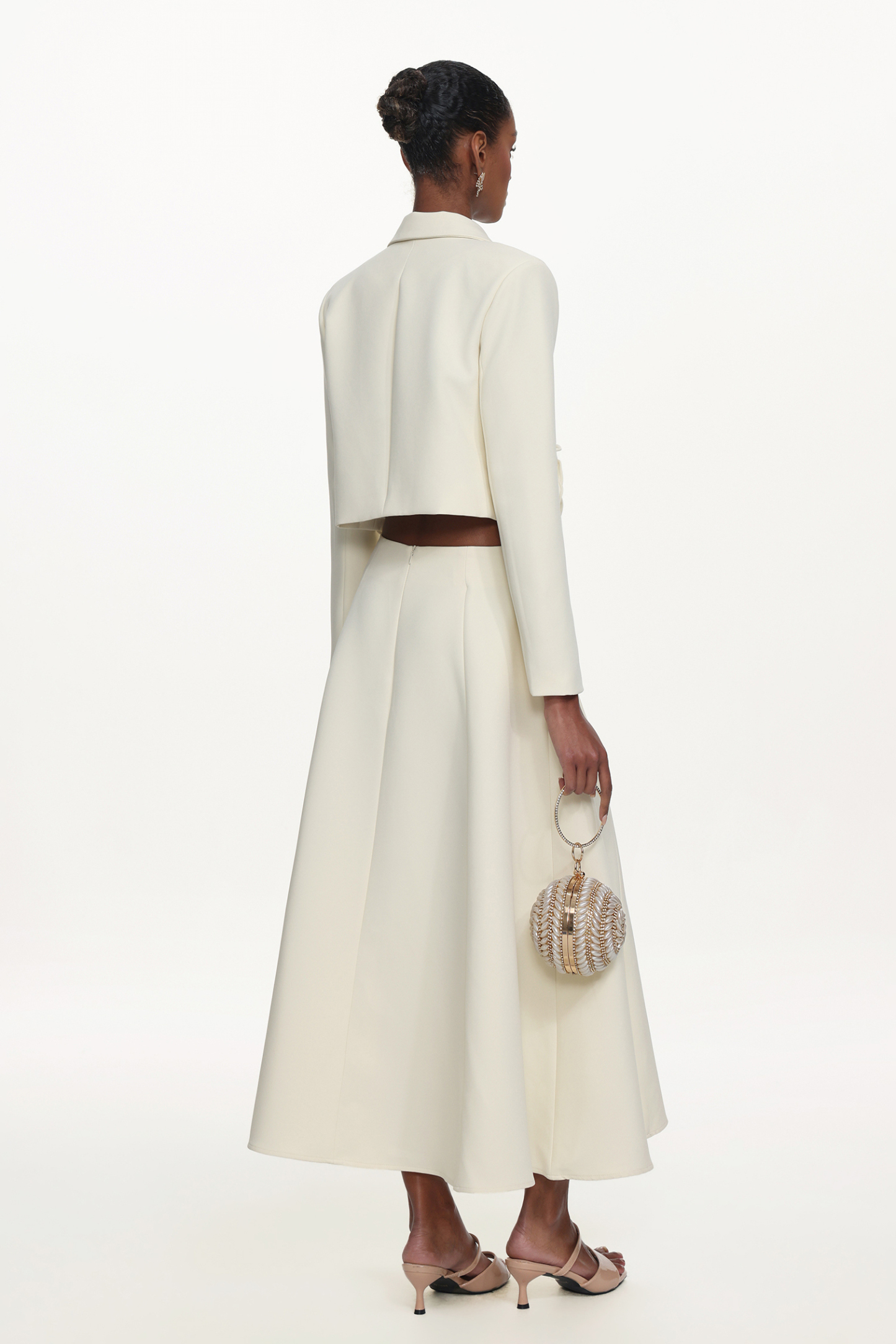 Margaret Elegant Tailored Long Sleeve Floral Blazer and Skirt Set