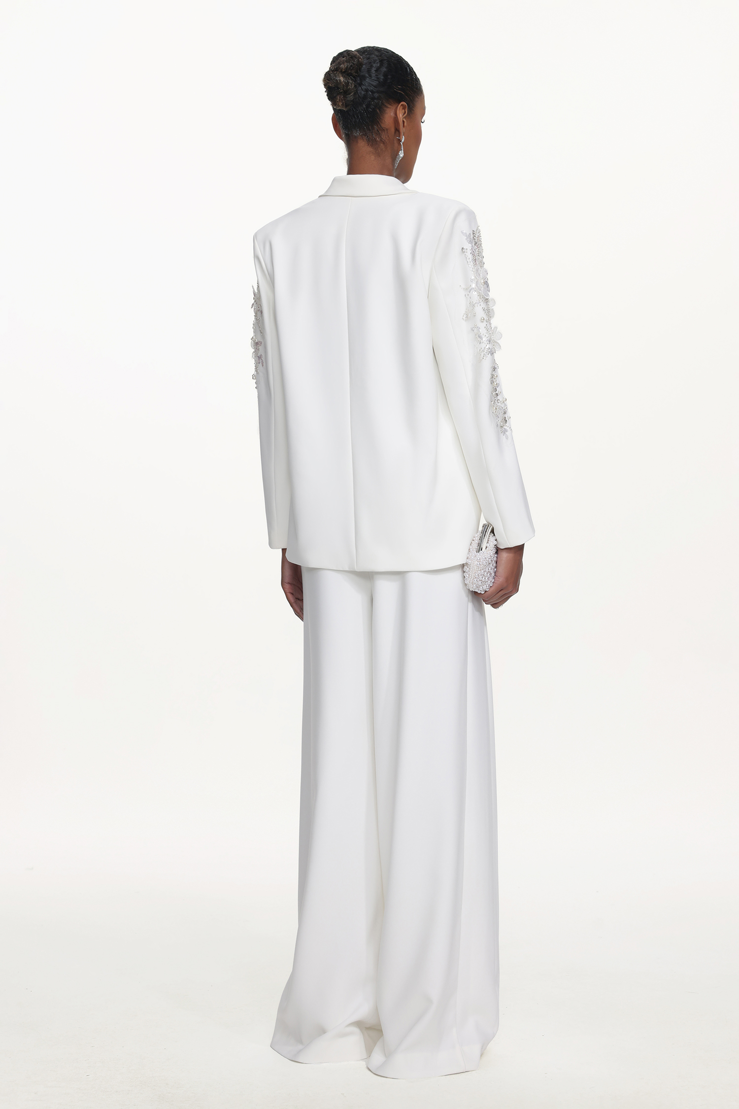 Pilisa Classic Tailored Long Sleeve Floral Embroidered Blazer