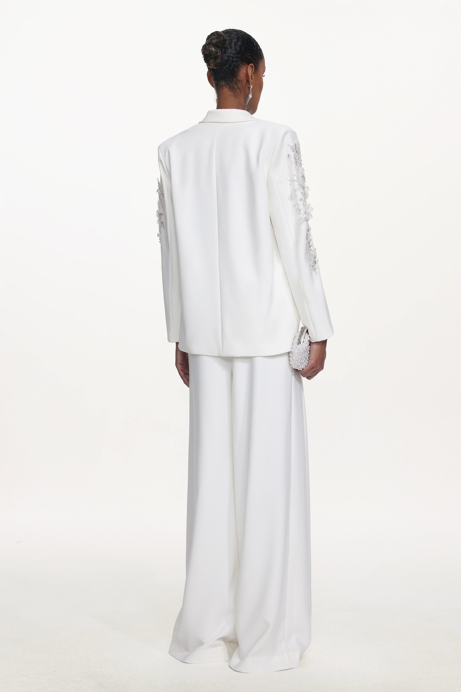 Pilisa Classic Tailored Long Sleeve Floral Embroidered Blazer