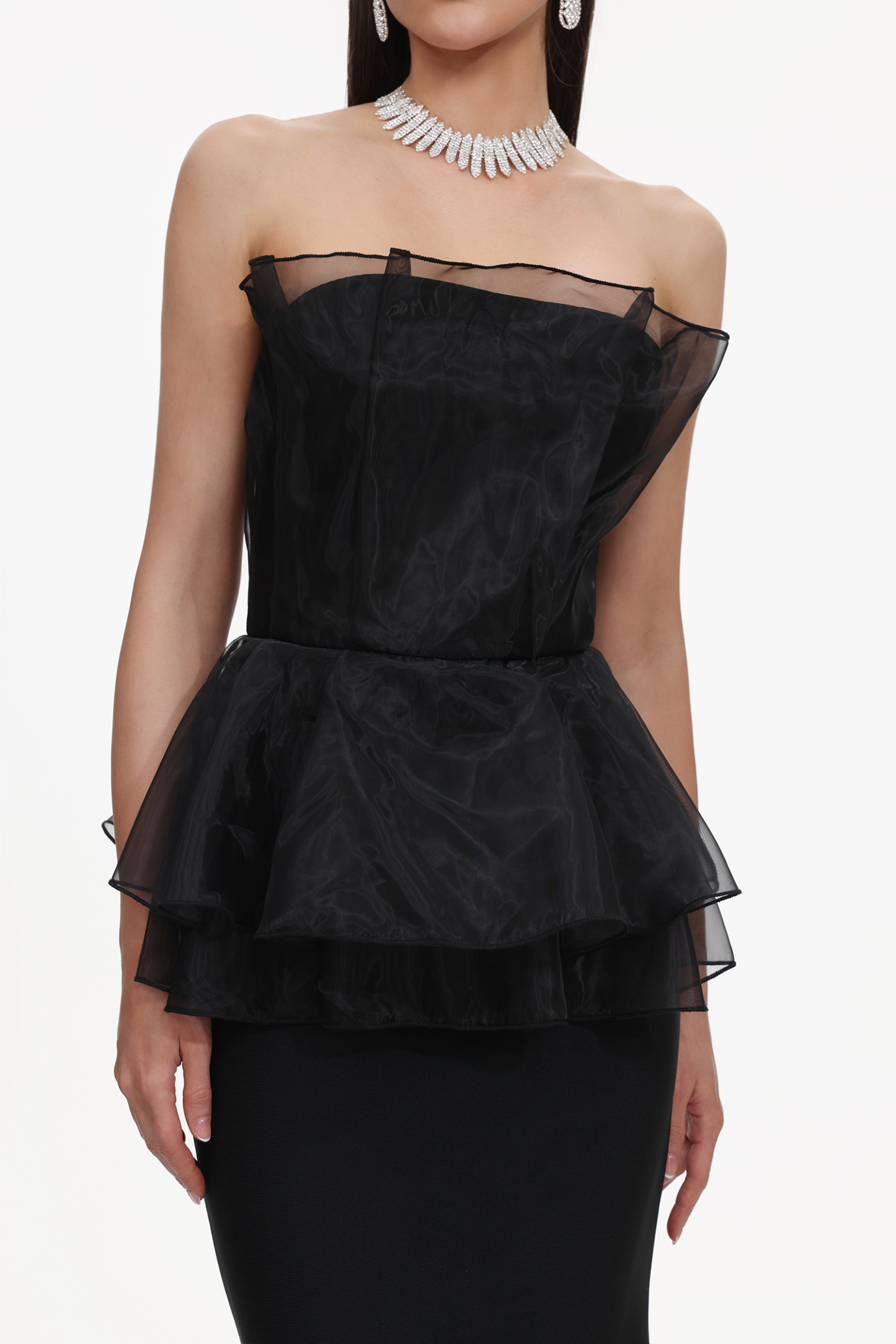 Oria Sleeveless Fishtail Bandage Maxi Dress