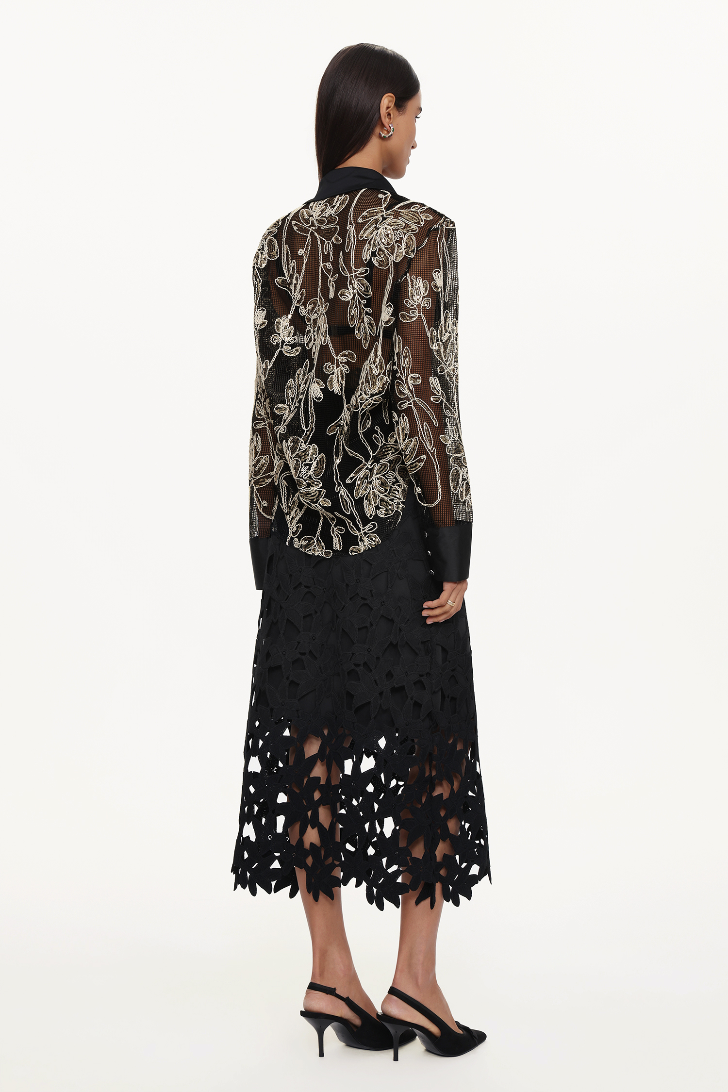 Wilma Elegant Tailored Woven Top And Skirt Set