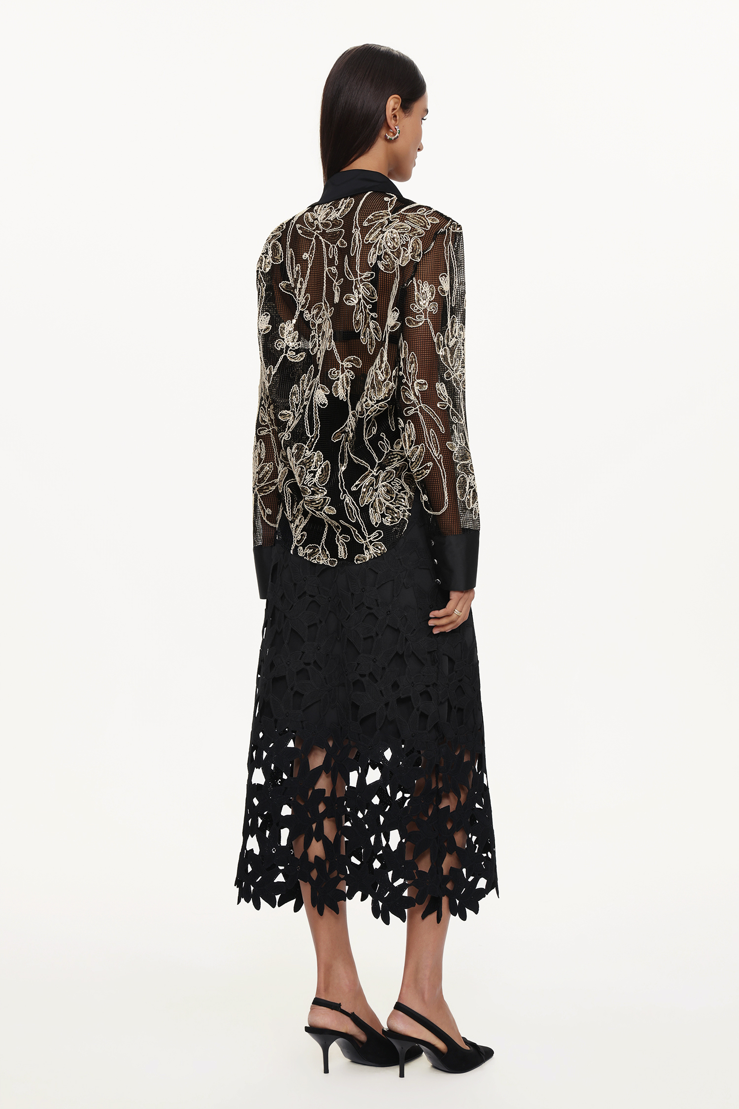 Wilma Elegant Tailored Woven Top And Skirt Set