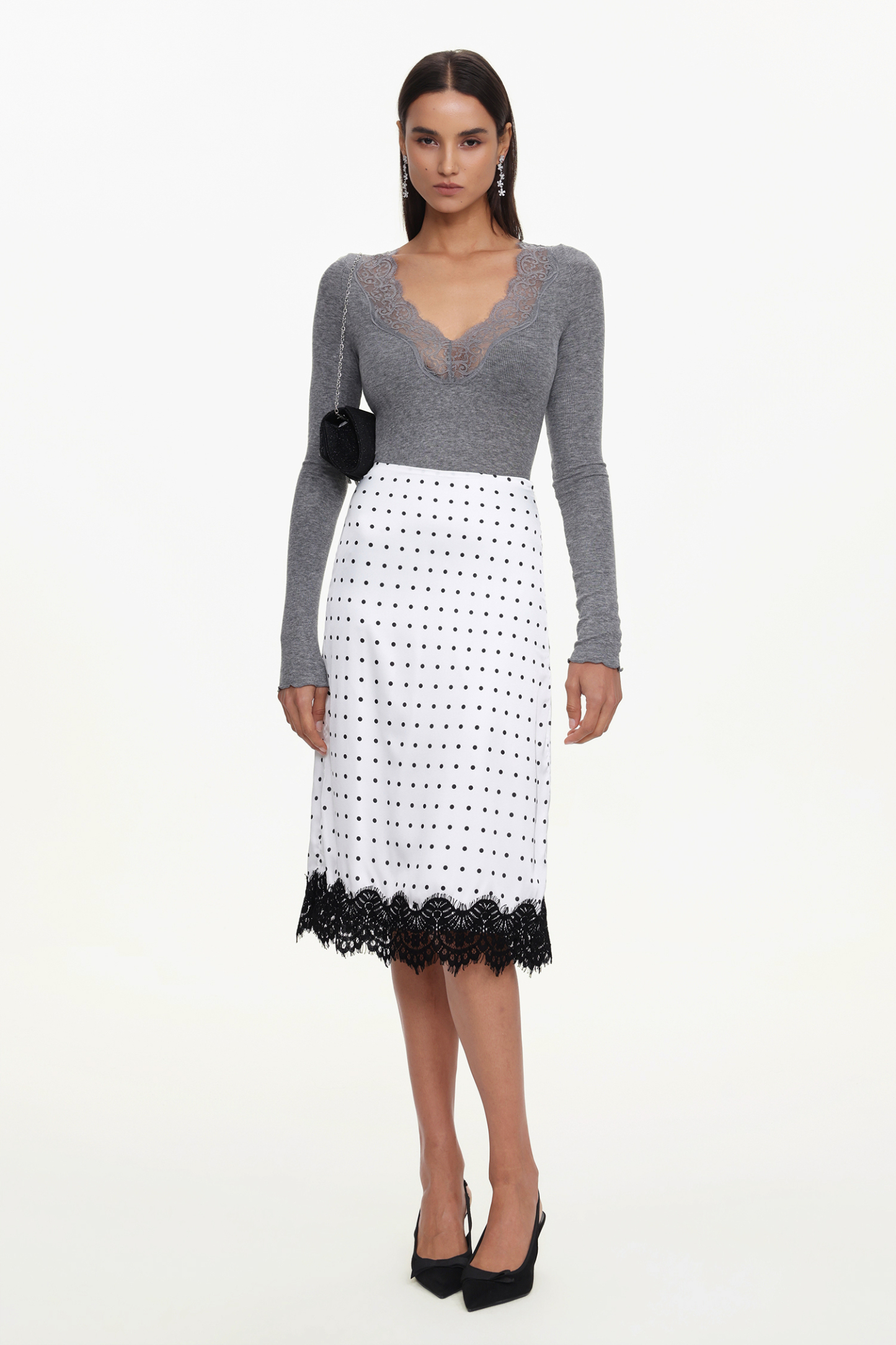 Uniko Elegant Contour Top And Skirt Set