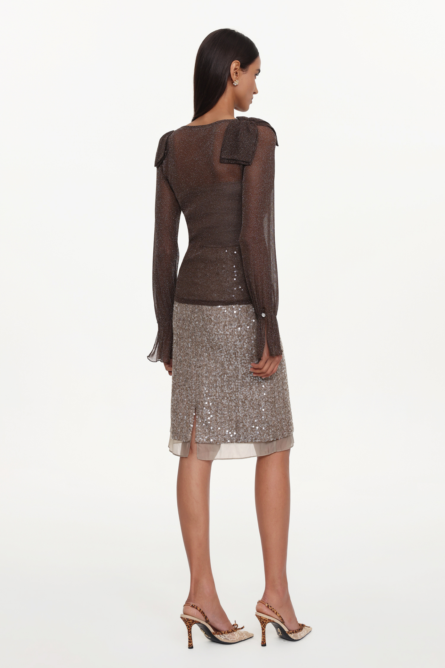 Lane Elegant Contour Top And Skirt Set